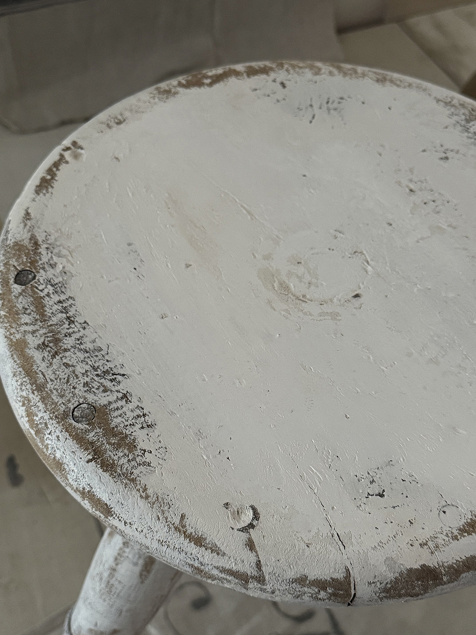 Alter, robuster Bauernhocker Vintage***