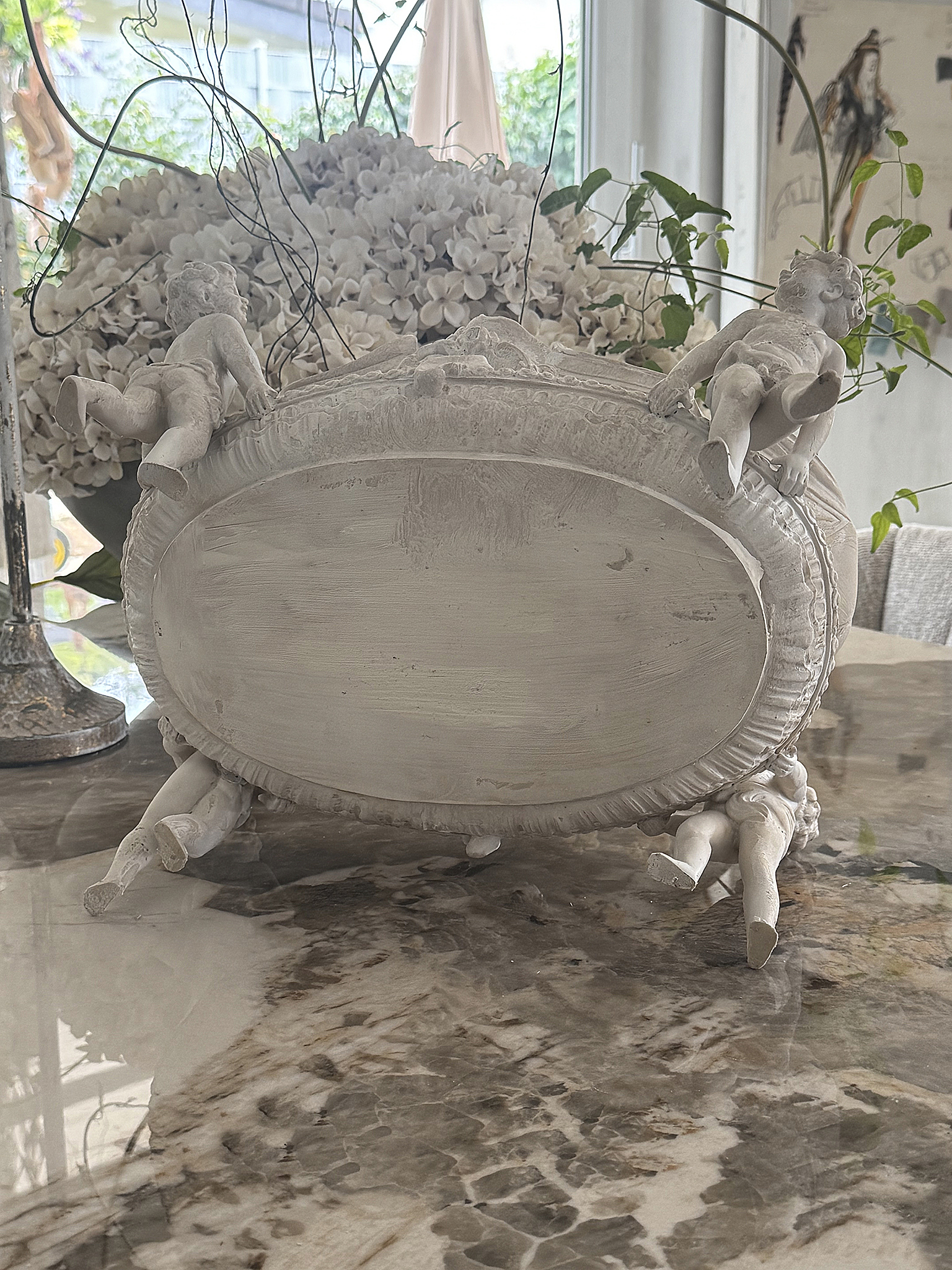 Wunderschöne Shabby-Chic-Jardinière mit Putten – romantisches Rokoko-Flair***
