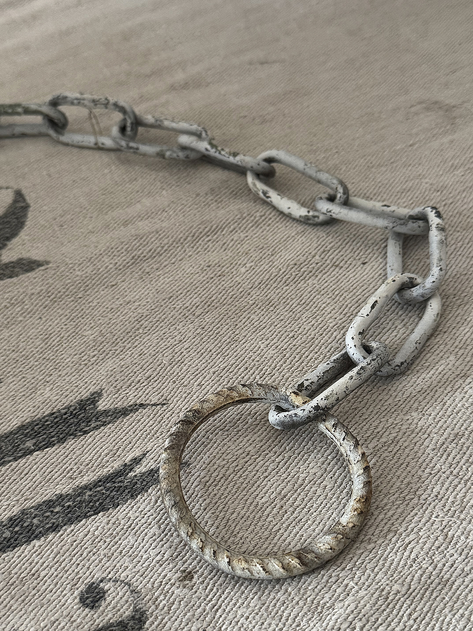 Alte Gliederkette | Vintage Eisenkette mit Haken | Originalpatina | Industrial Shabby Chic***