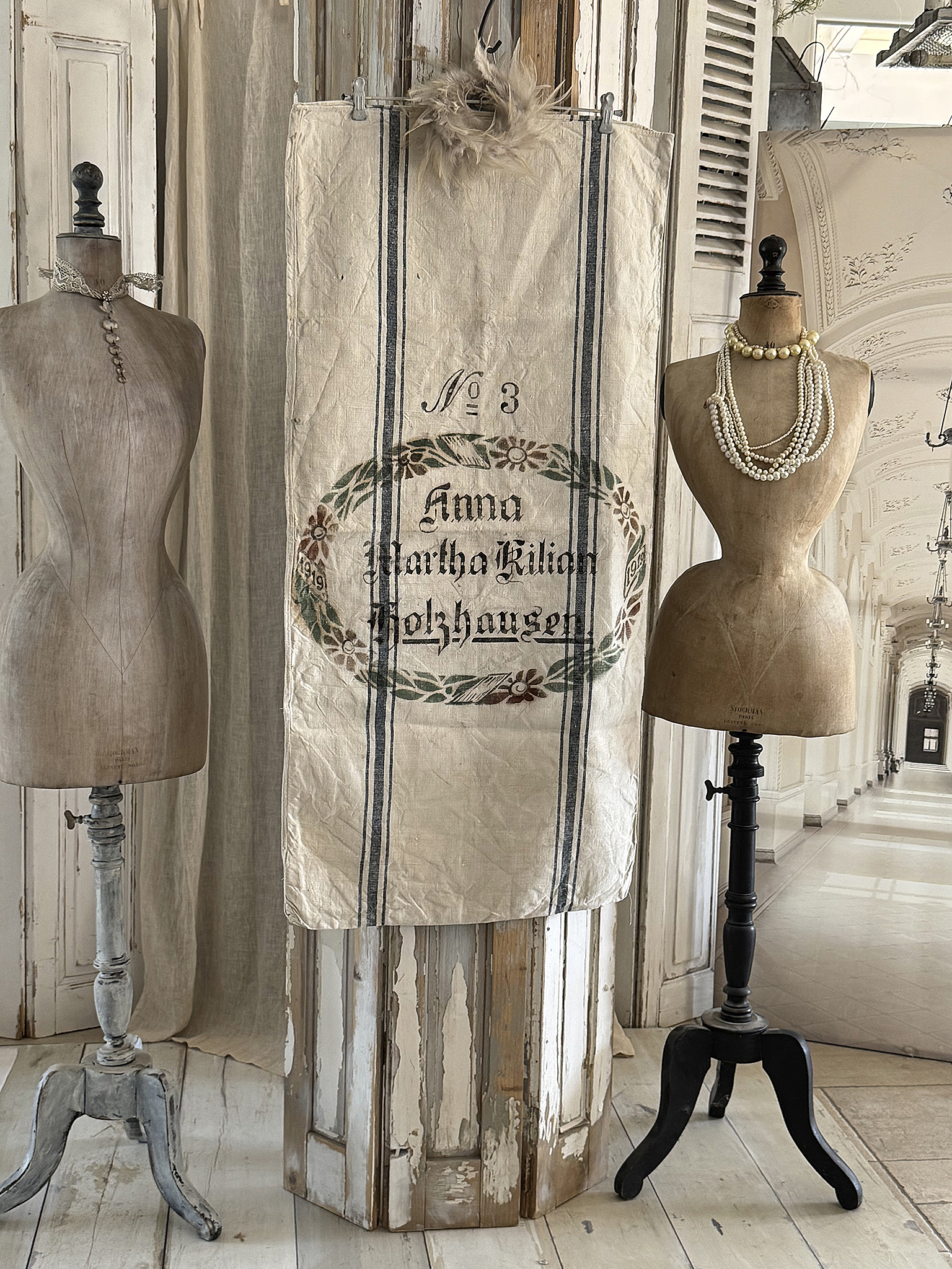 Antiker Mehlsack von 1919-No3/Blütenkranz***