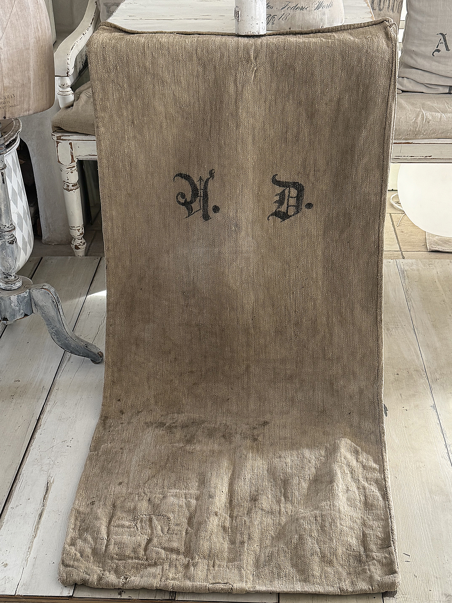 Historischer Leinensack / Getreidesack von 1880 mit Originaldruck***