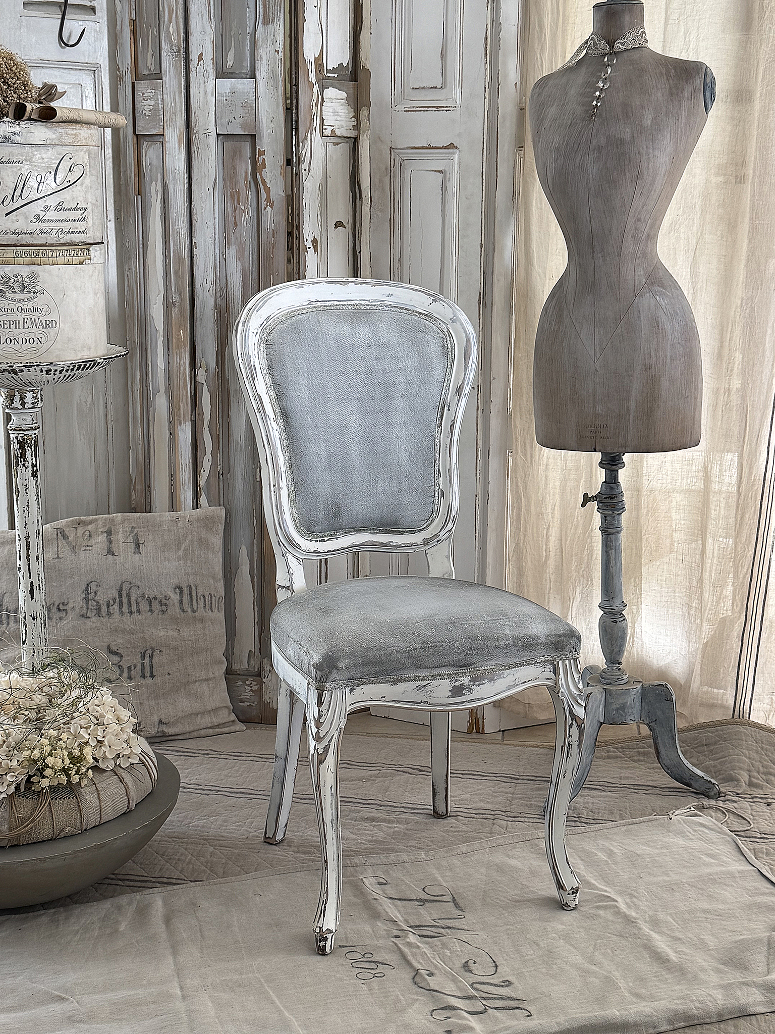  Wertiger Chippendale-Stuhl Brocante***