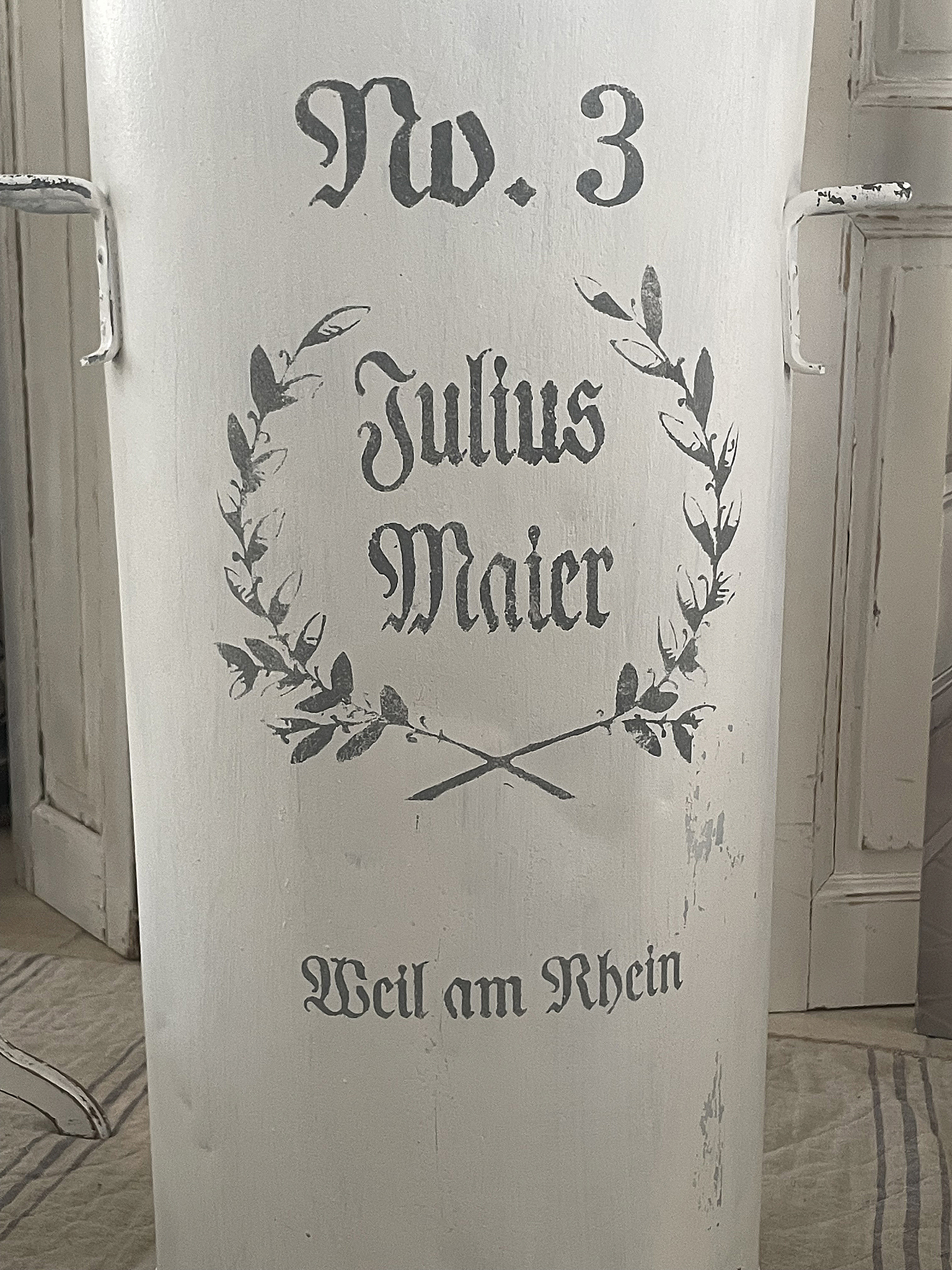 Seltene alte Zinkmülltonne " No.3" Seltene alte Zinkmülltonne " No.3"