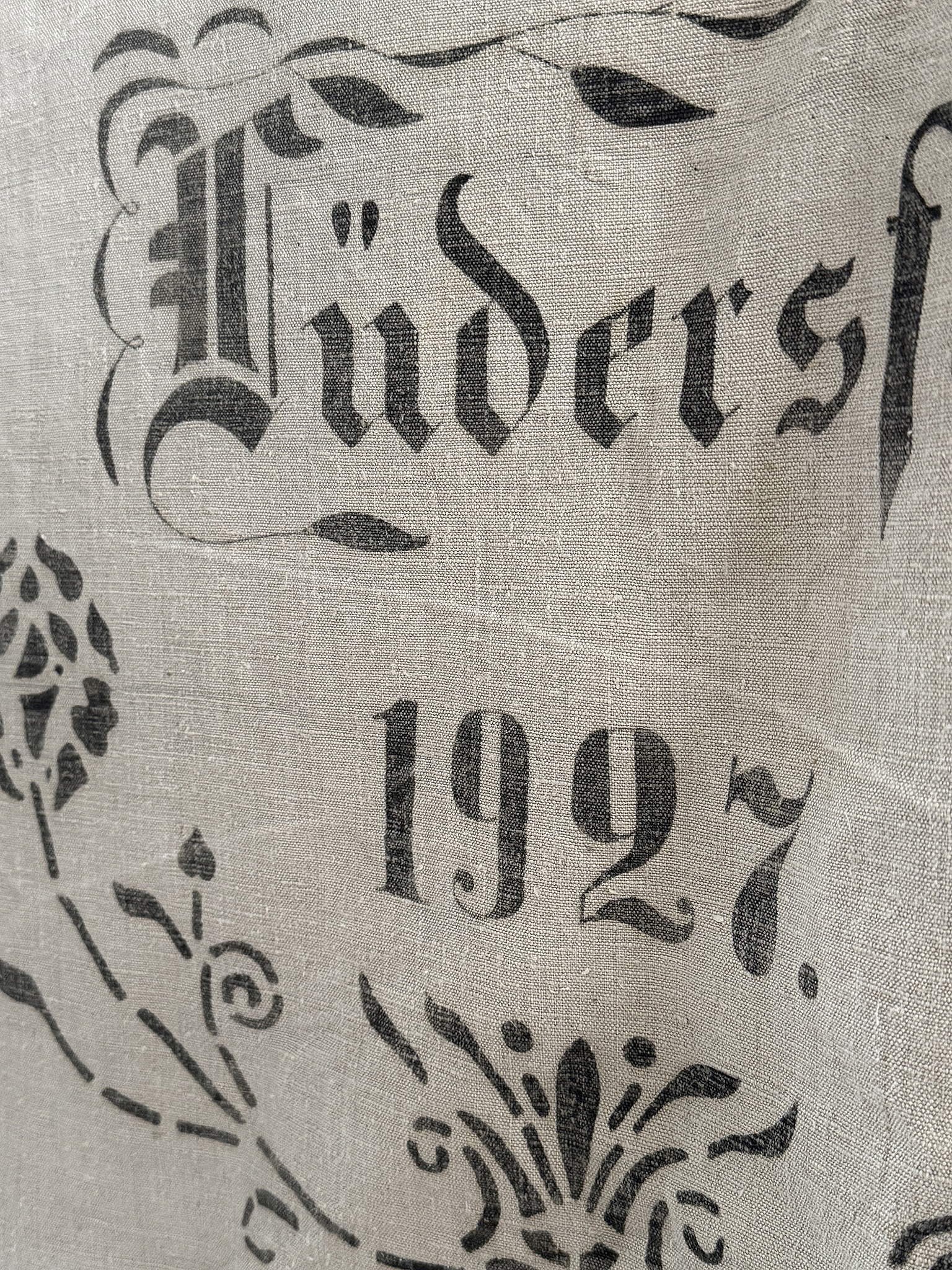 Alter Leinensack von 1927 – Originaldruck & zeitlose Authentizität***