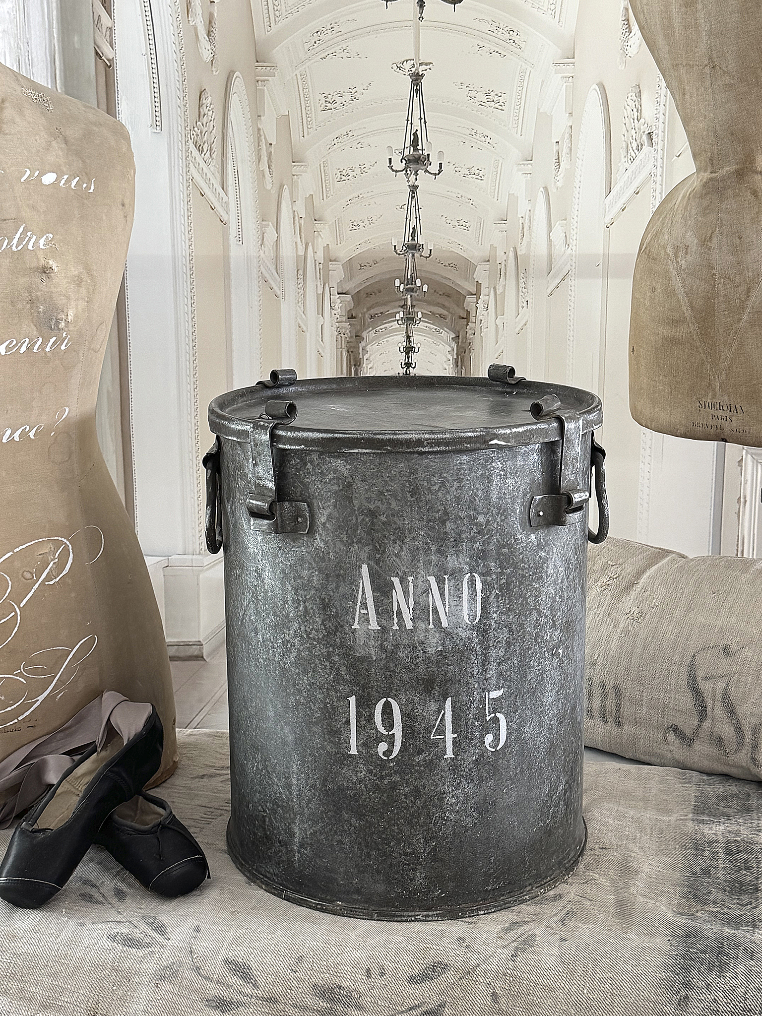 Große Zinktonne – Anno 1945, wertig & mit schöner Patina*** Große Zinktonne – Anno 1945, wertig & mit schöner Patina***