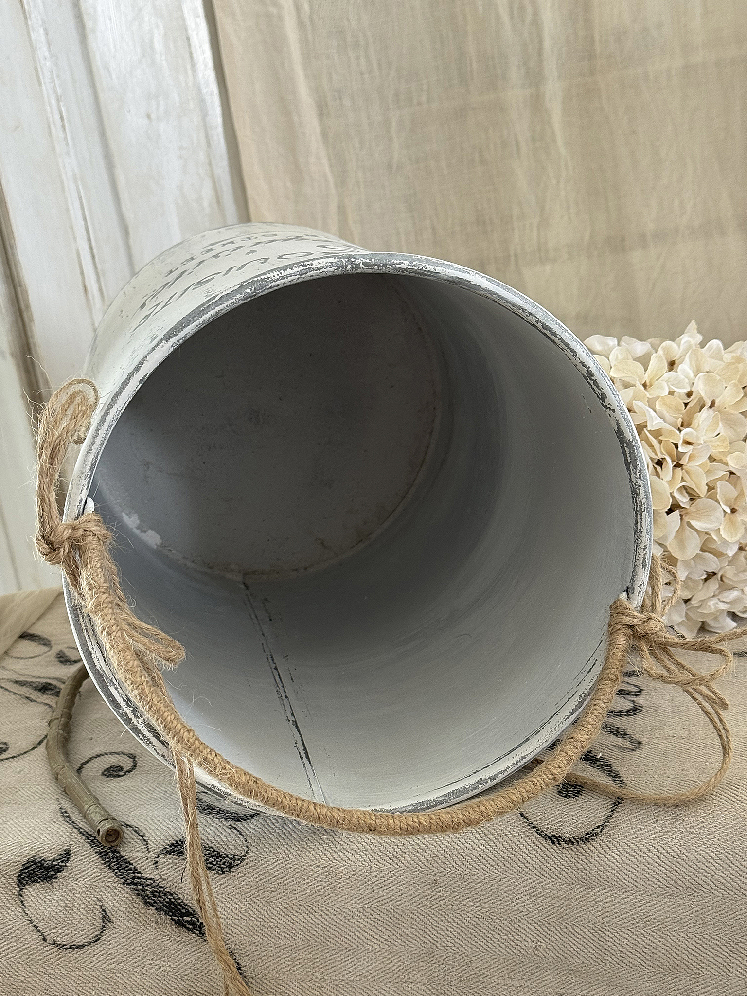  Alter Zinkeimer mit Henkel Requisites