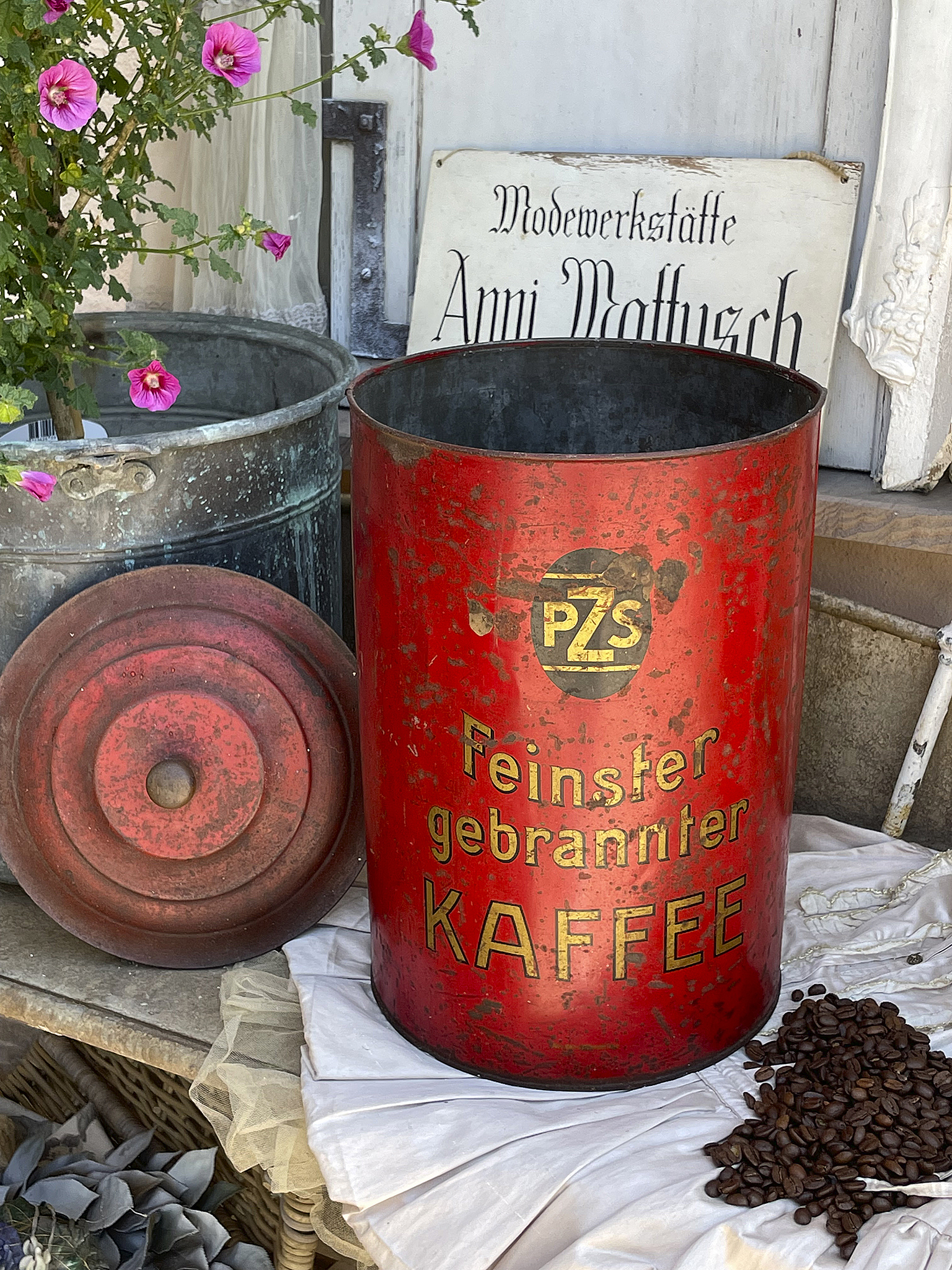 Brocante Große Kaffee-Dose*** Brocante Große Kaffee-Dose***