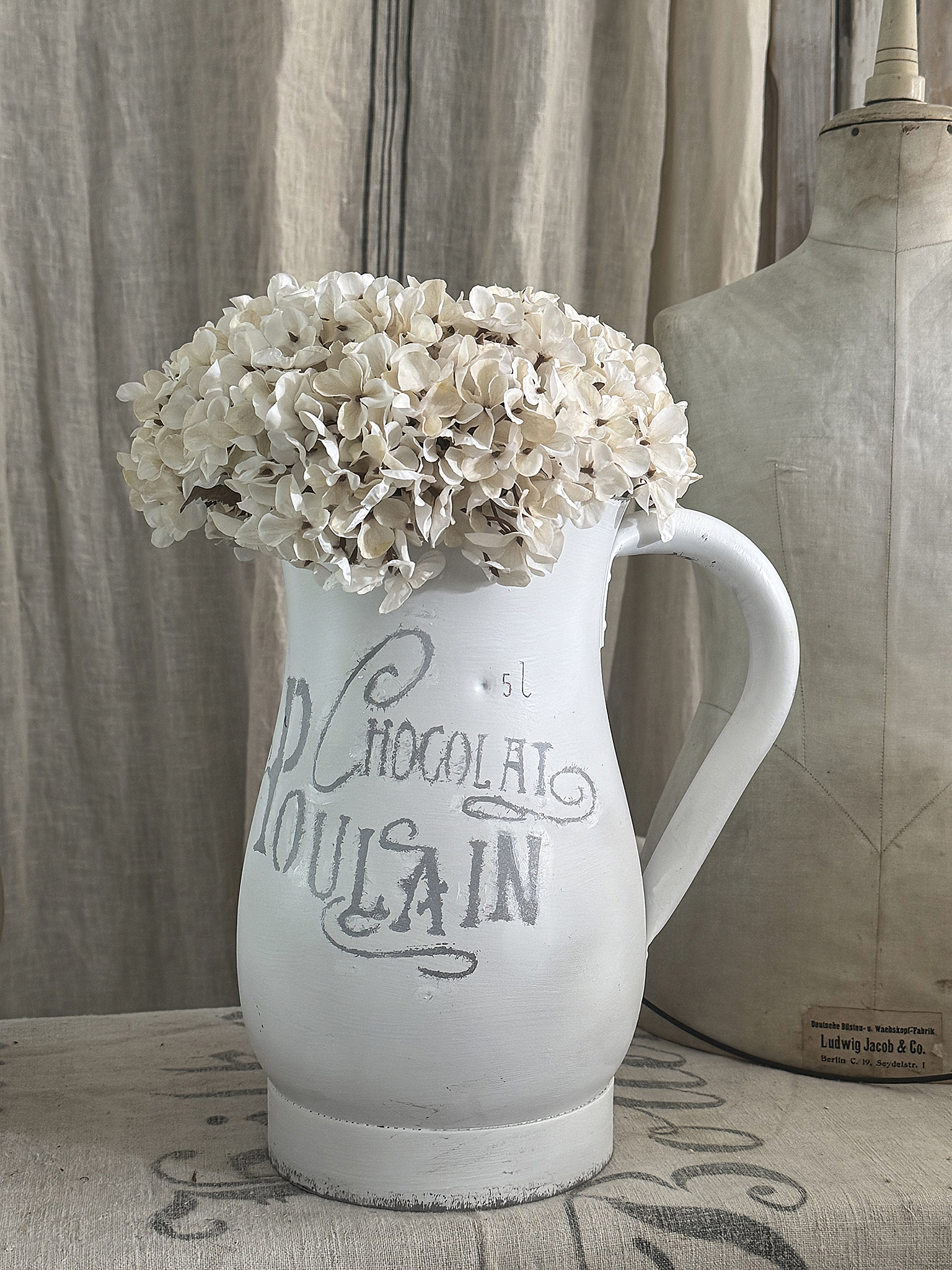 Alte 5-Liter-Metallkanne im französischen Shabby***
