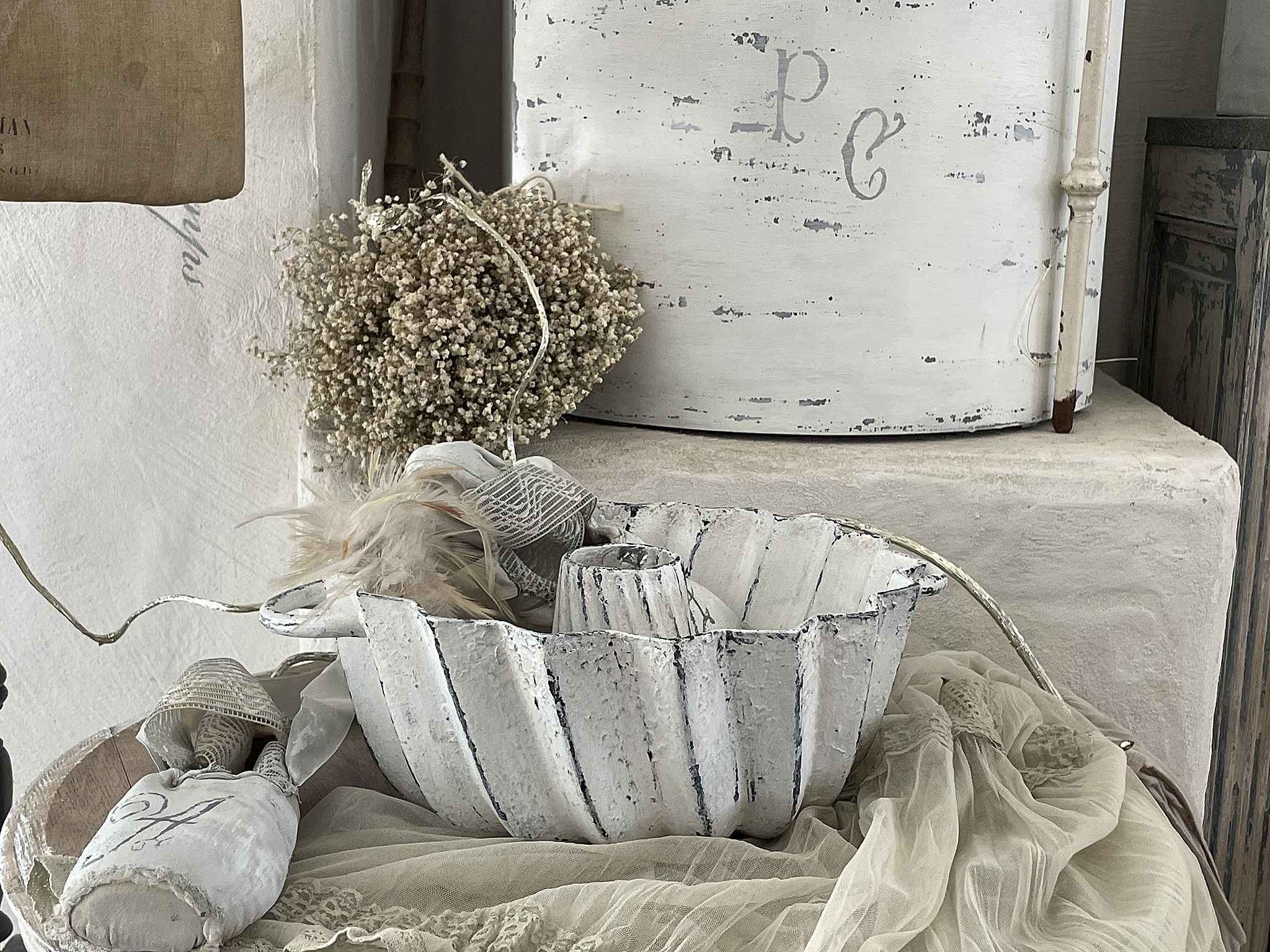 Alte Gusseisen-Gugelhupf-Form "shabby-chic***