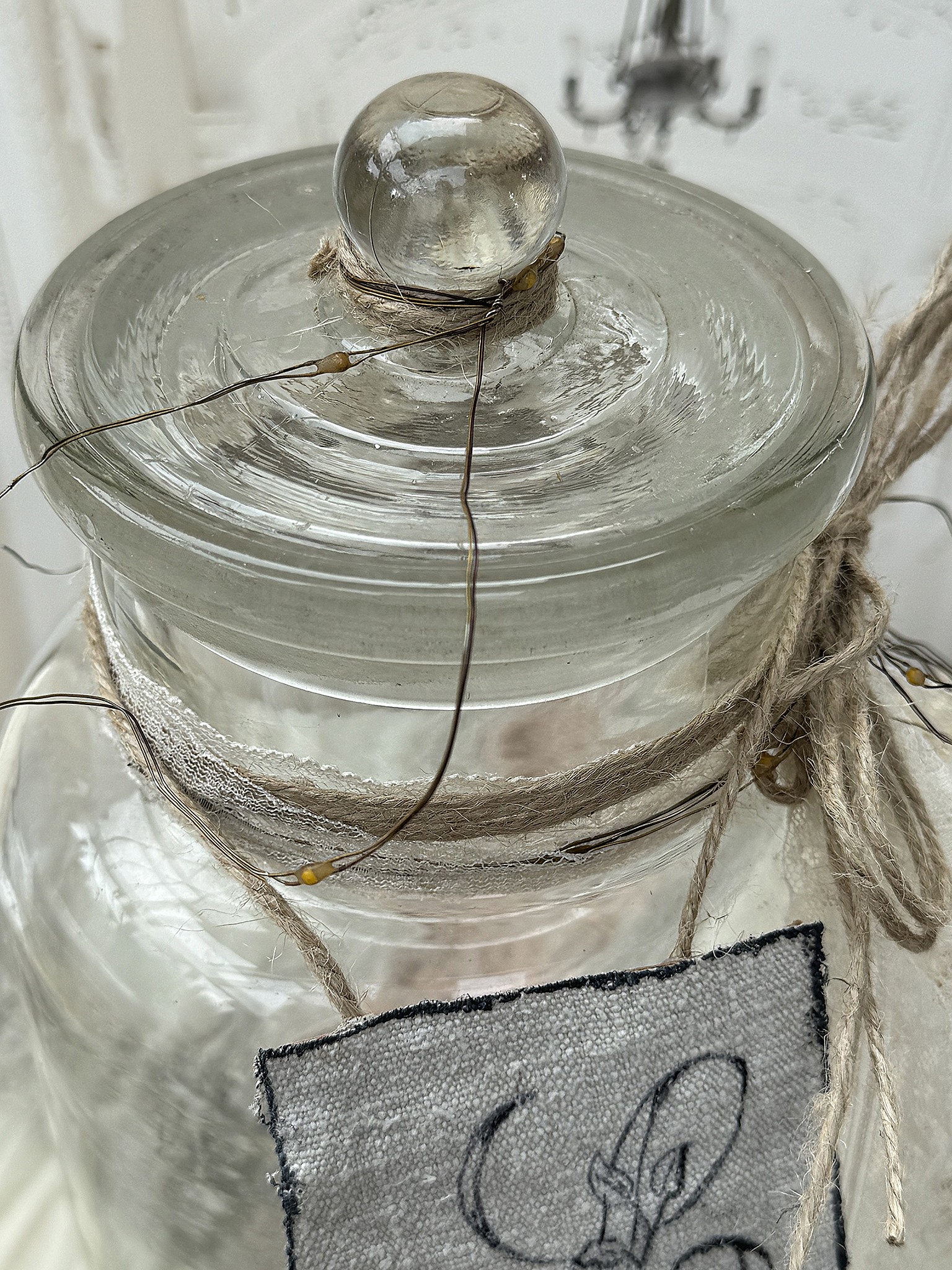 Vintage Duo Kaffeeglas & Bonbonglas – Shabby Chic Vorratsgläser mit Deko***