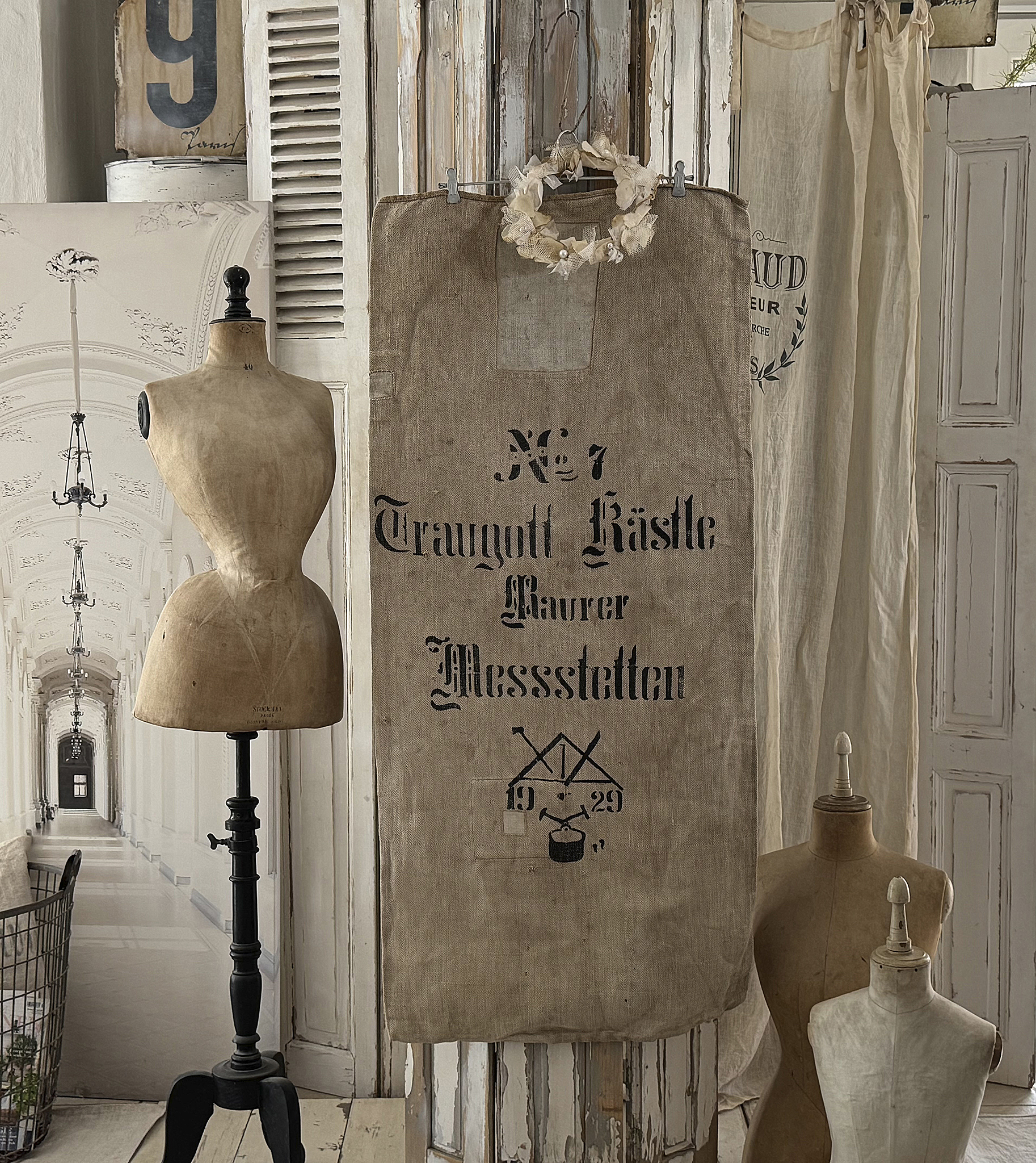 Wunderschöner alter Getreidesack von 1929 – Vintage-Unikat mit Geschichte***
