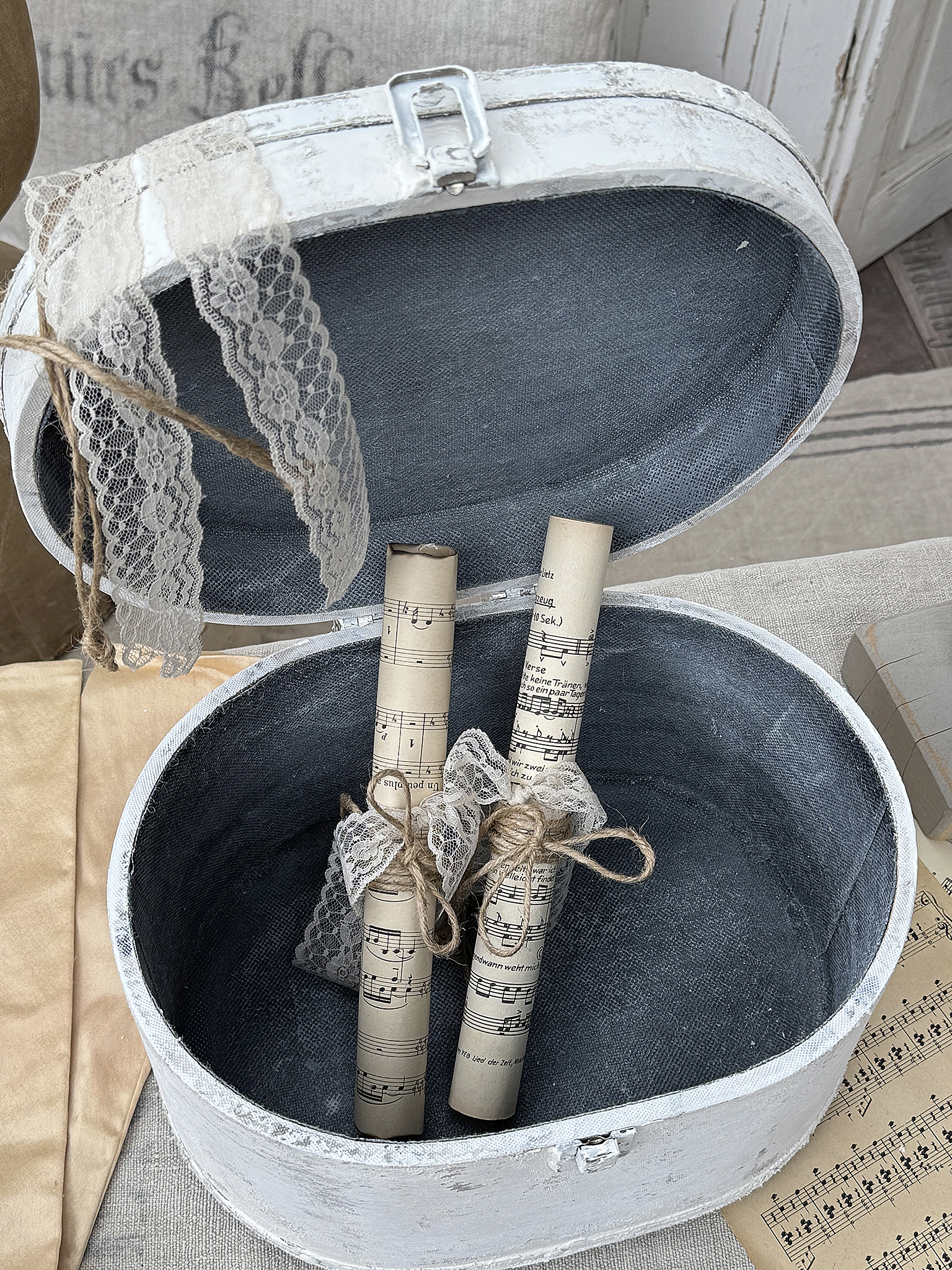   Hutkoffer-Shabby Brocante***