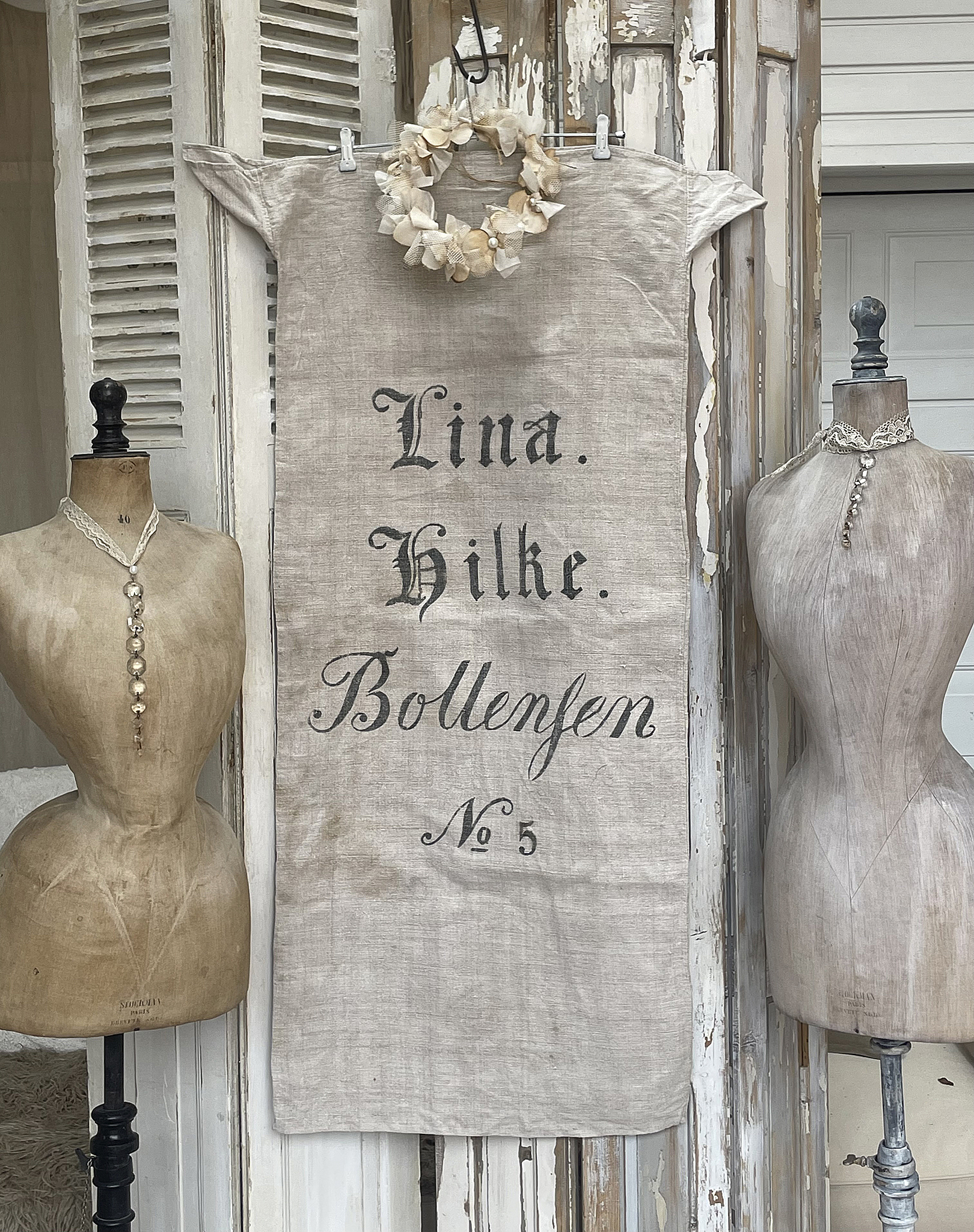 Alter seltener Leinensack/ Mehlsack Schreibschrift***