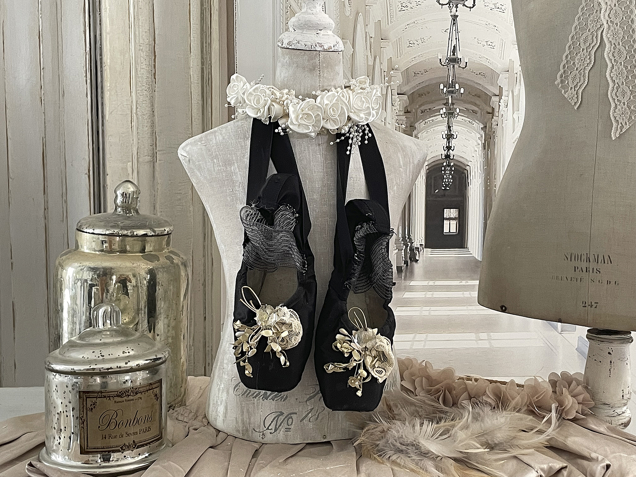 Spitzenschuhe Vintage-Schwarz*** Spitzenschuhe Vintage-Schwarz***