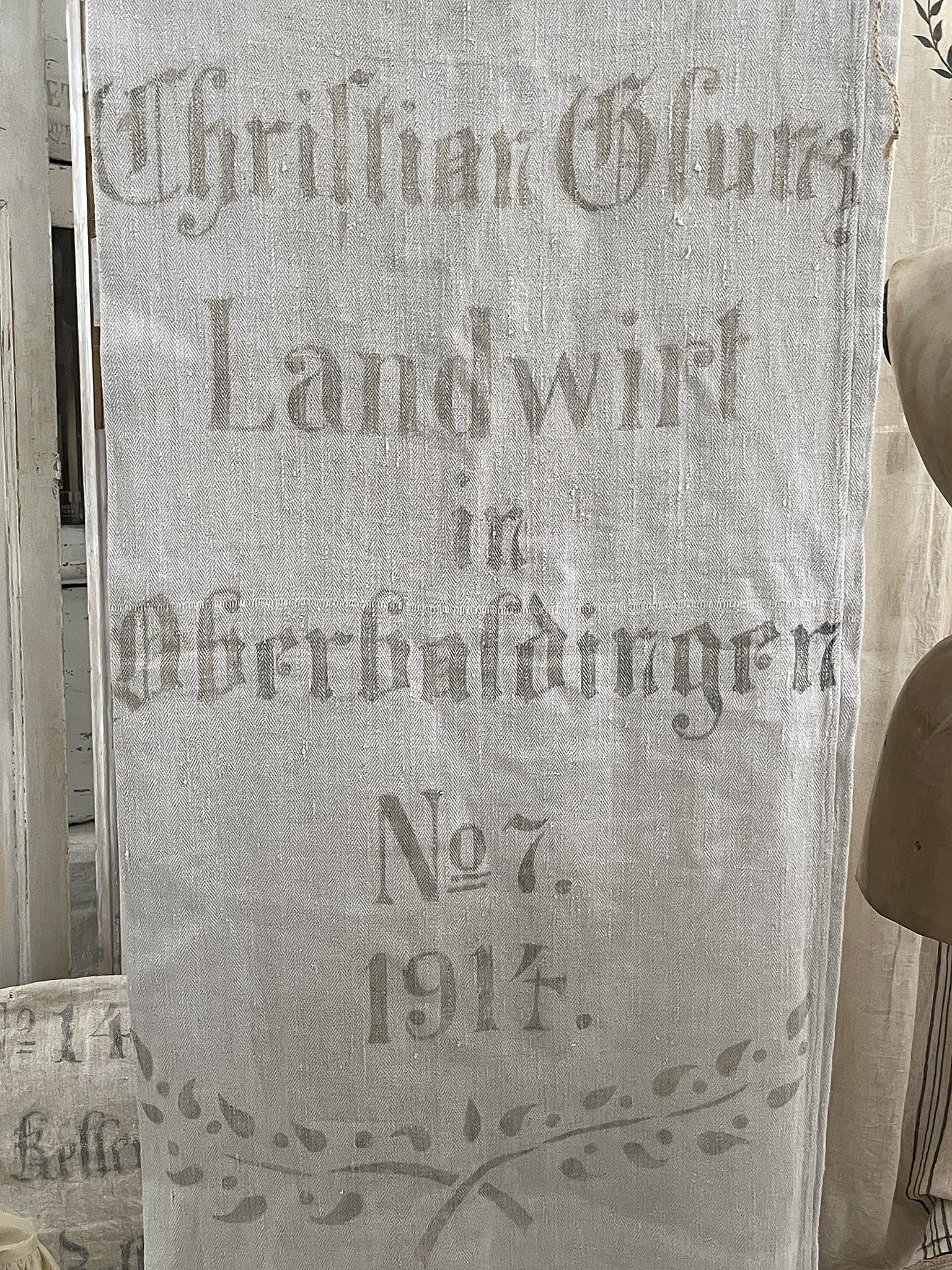 Antiker heller Leinensack/ Mehlsack 1914** Antiker heller Leinensack/ Mehlsack 1914**