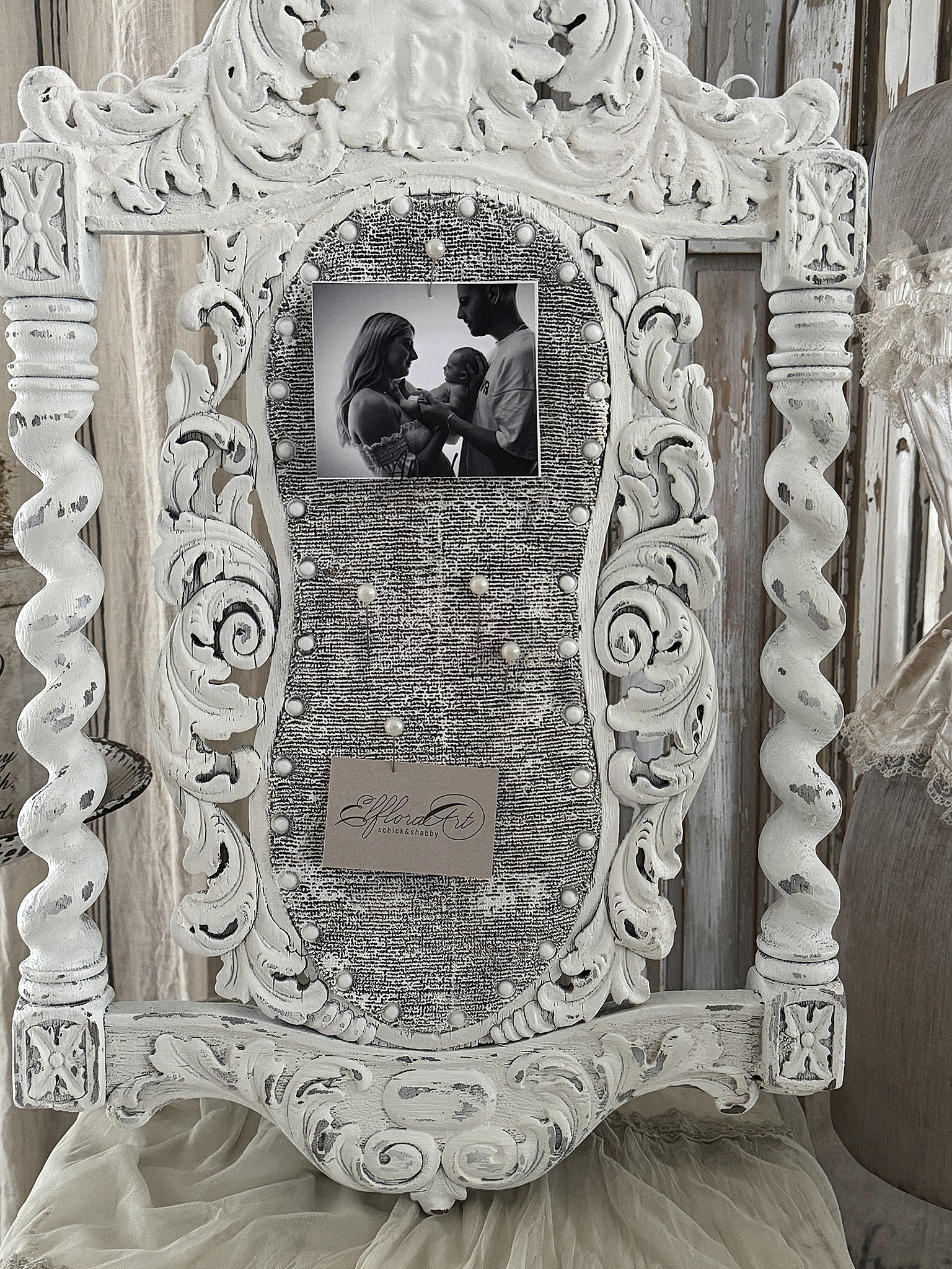 Individuelles Memoboard/ Stuhllehne antik***