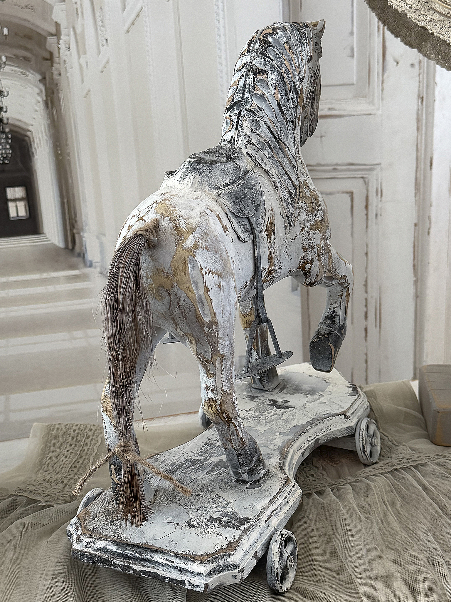 Altes Rollpferdchen im Shabby Chic*** Altes Rollpferdchen im Shabby Chic***