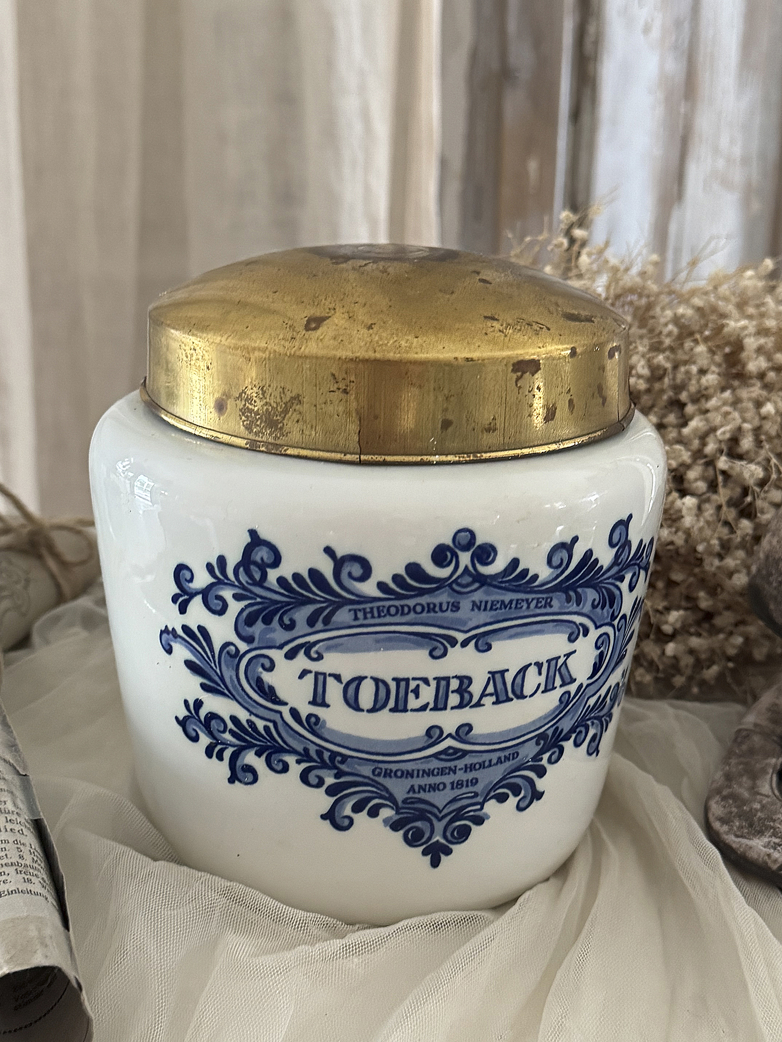 Alte Tabakdose Delft Blue***