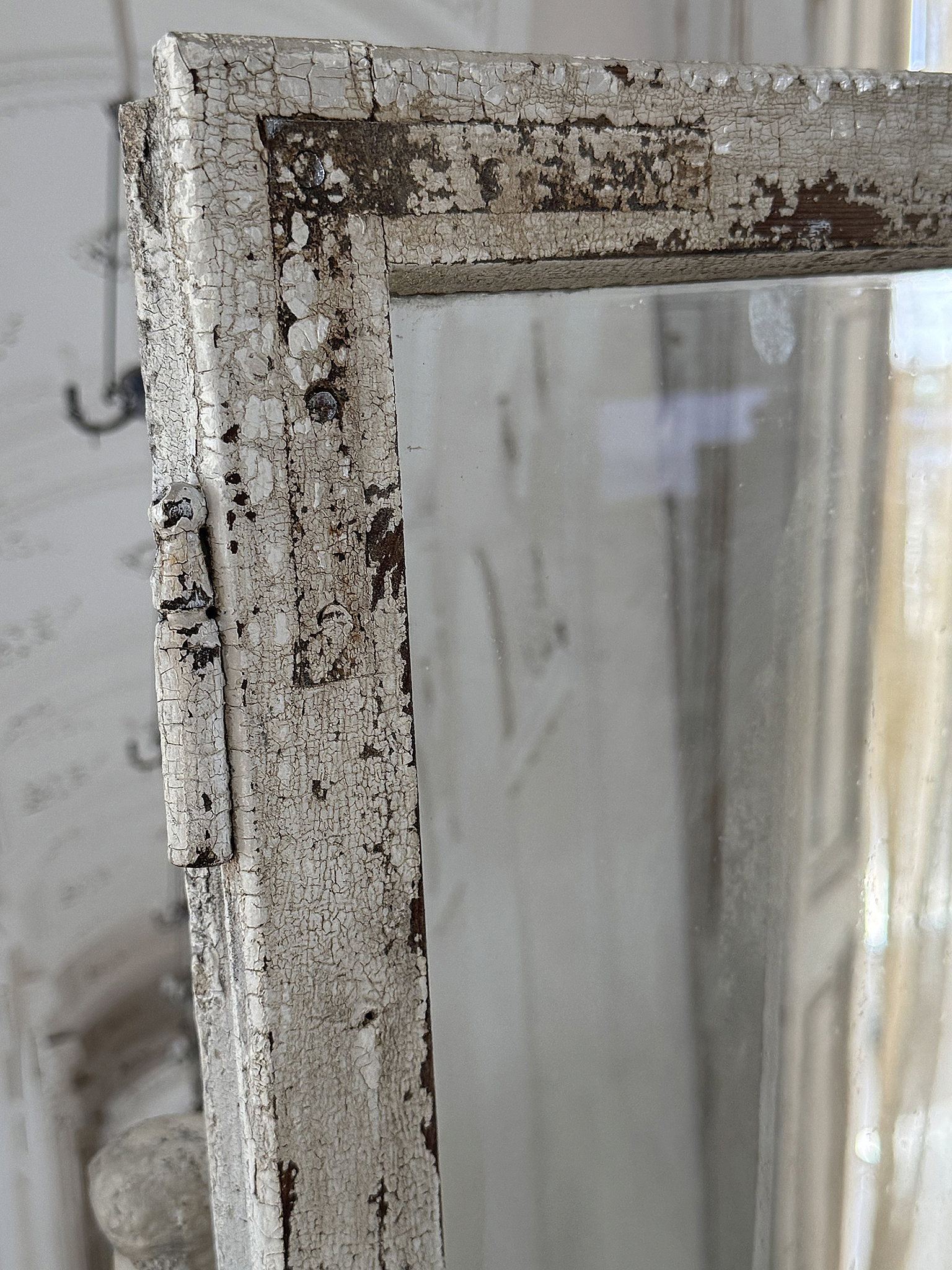 Antiker Fensterflügel mit Originalpatina – Vintage Shabby Chic Fenster mit alten Glasscheiben & Holzdetails***