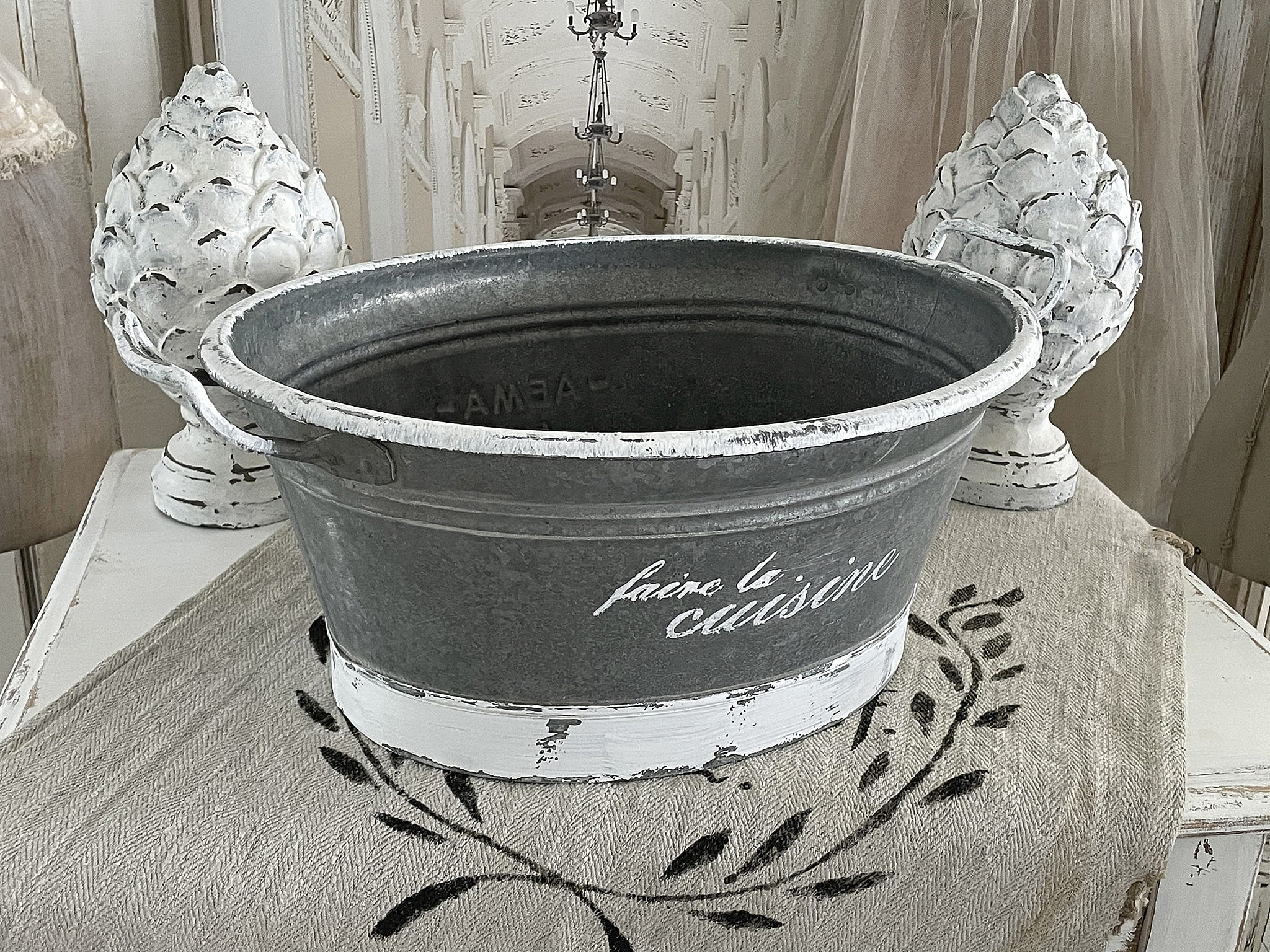 Süße alte Zinkwanne La Cuisine