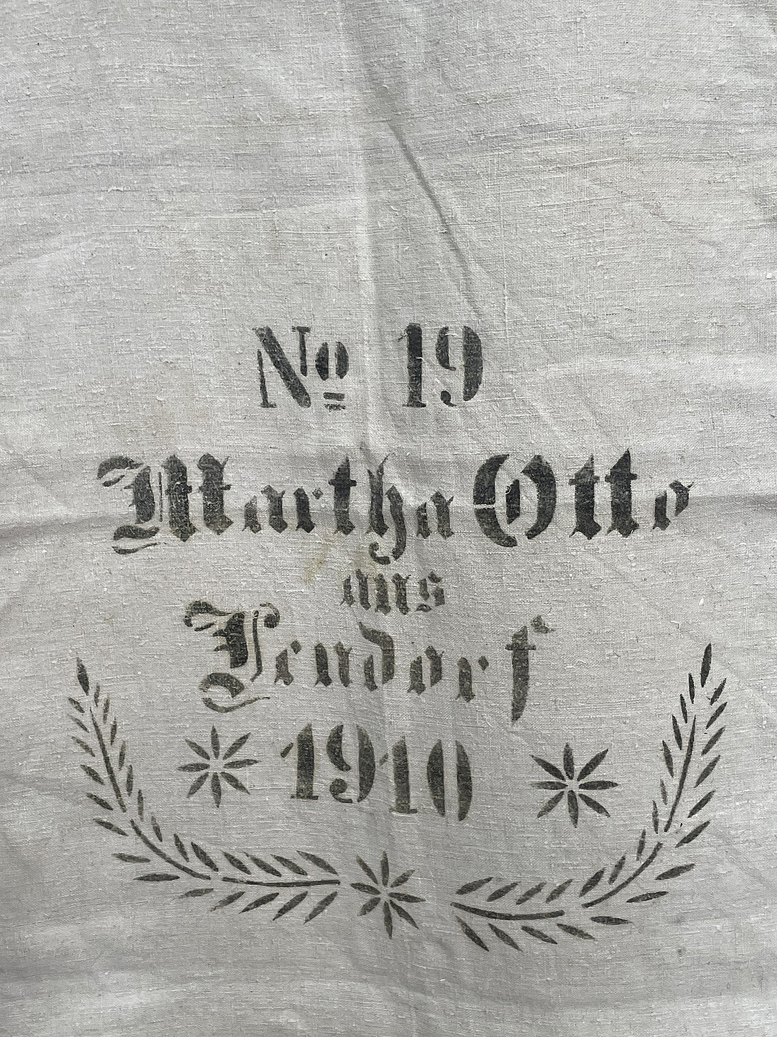 Antiker Leinensack/ Mehlsack 1910 No19***