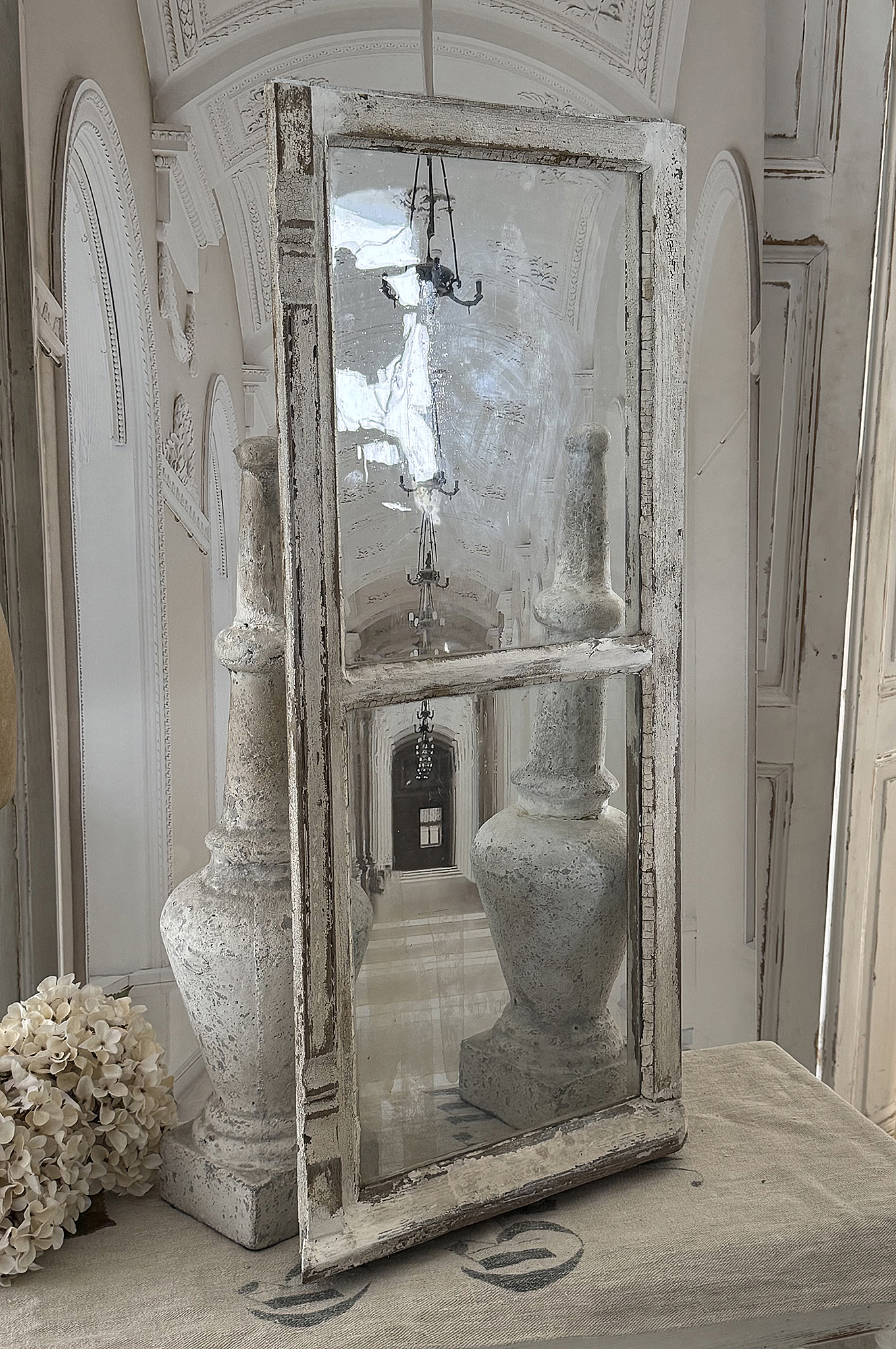 Antiker Fensterflügel mit Originalpatina – Vintage Shabby Chic Fenster mit alten Glasscheiben & Holzdetails***