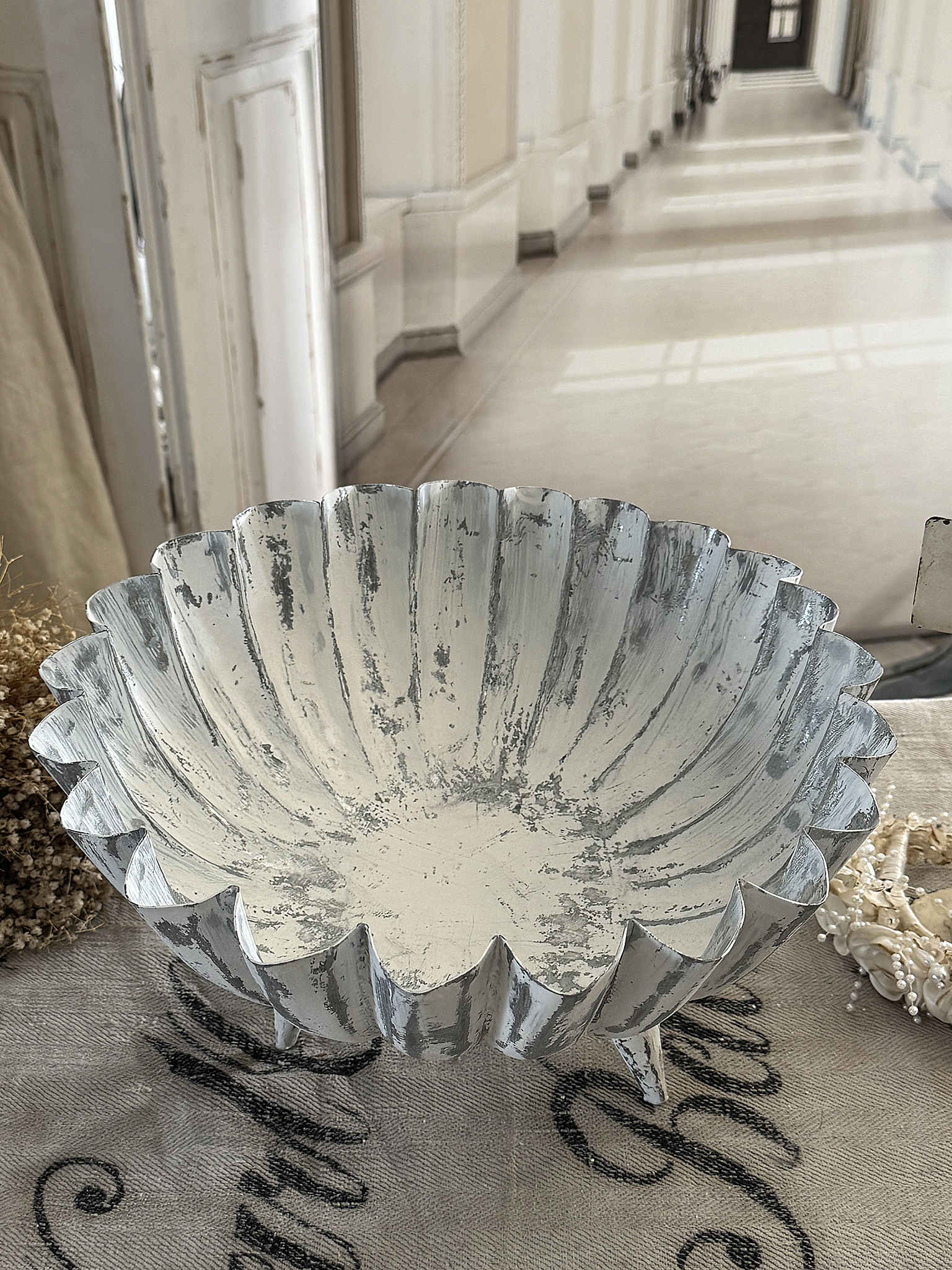 Ausgefallene Zinkschale im Shabby-Stil***