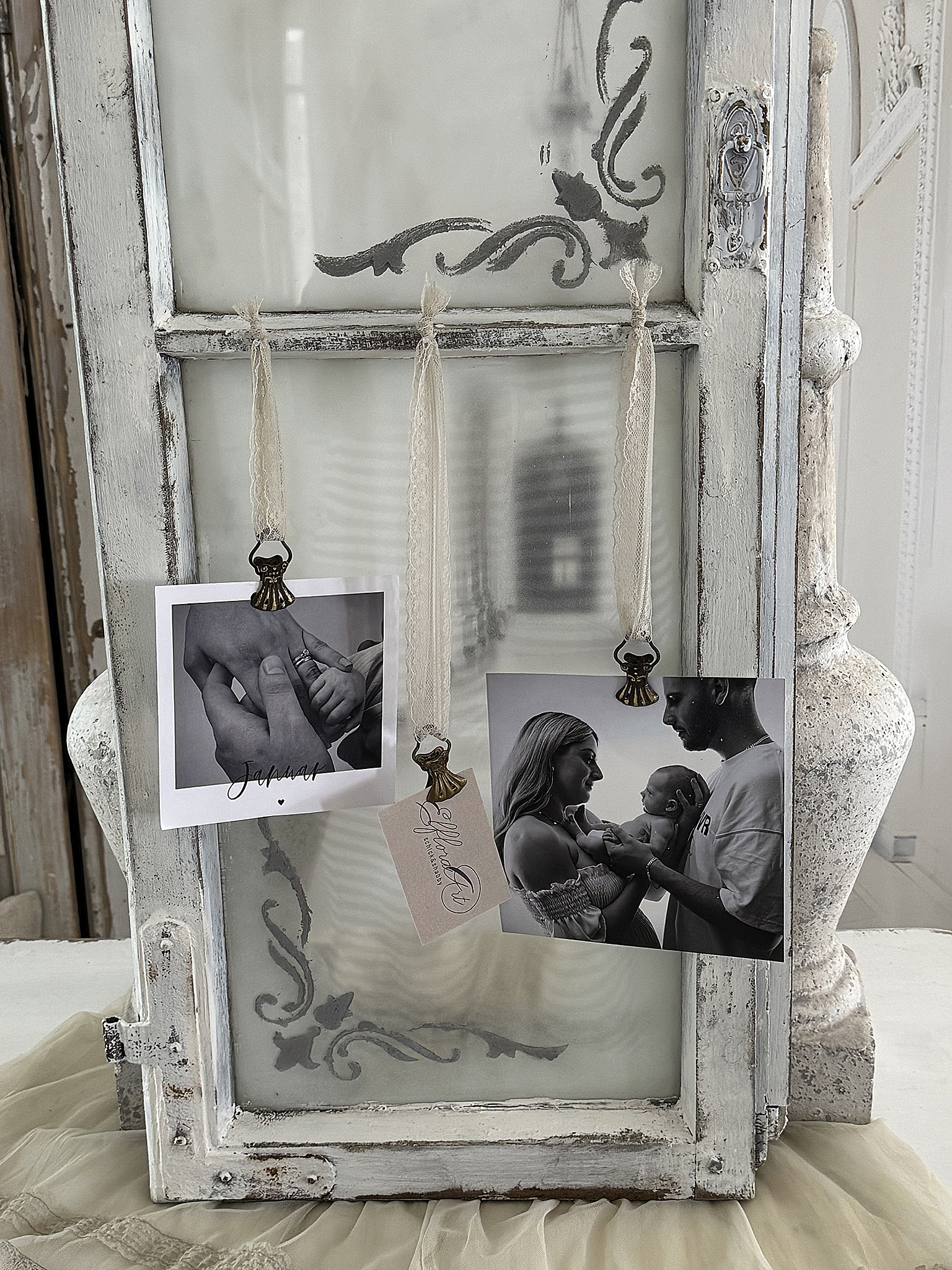  Antikes Sprossenfenster – Memo-Board Memories***