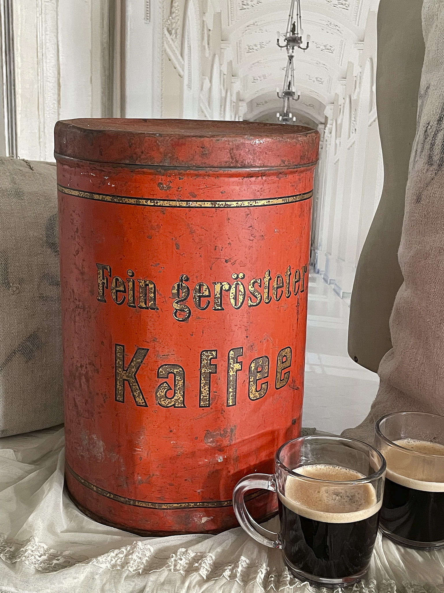 Große Kaffee Vintage Dose