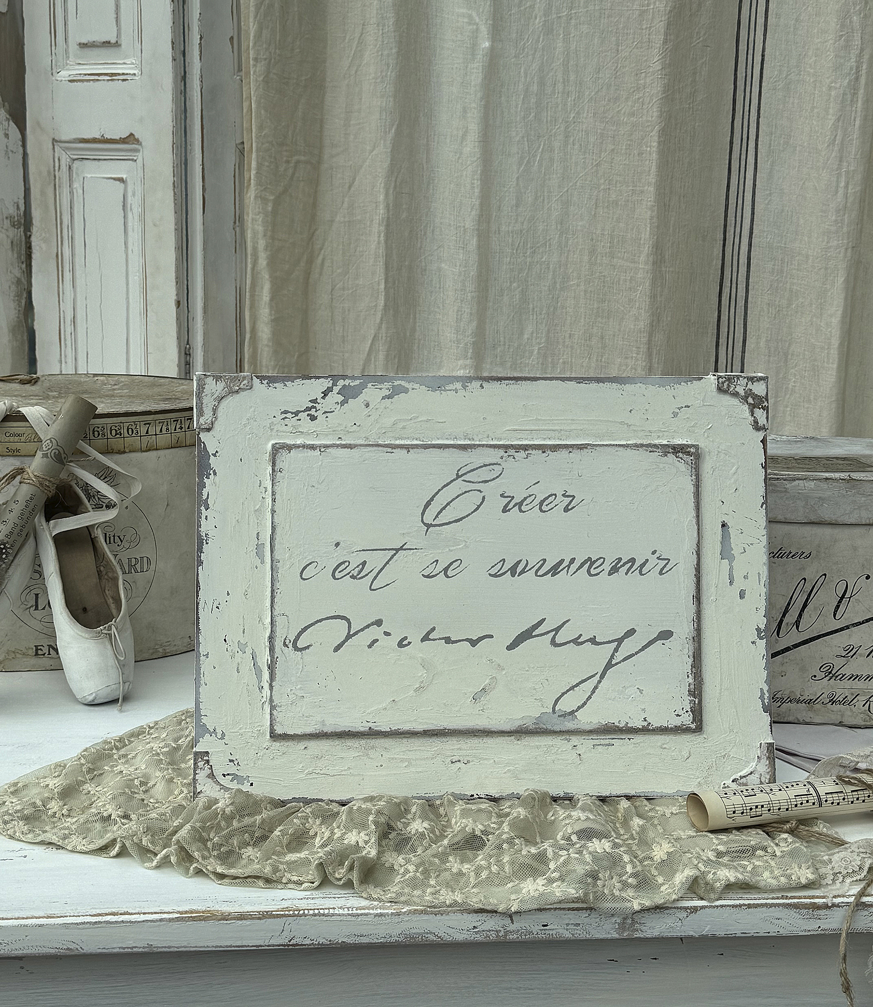 Altes Bild „Erinnern“ im Vintage-Stil***