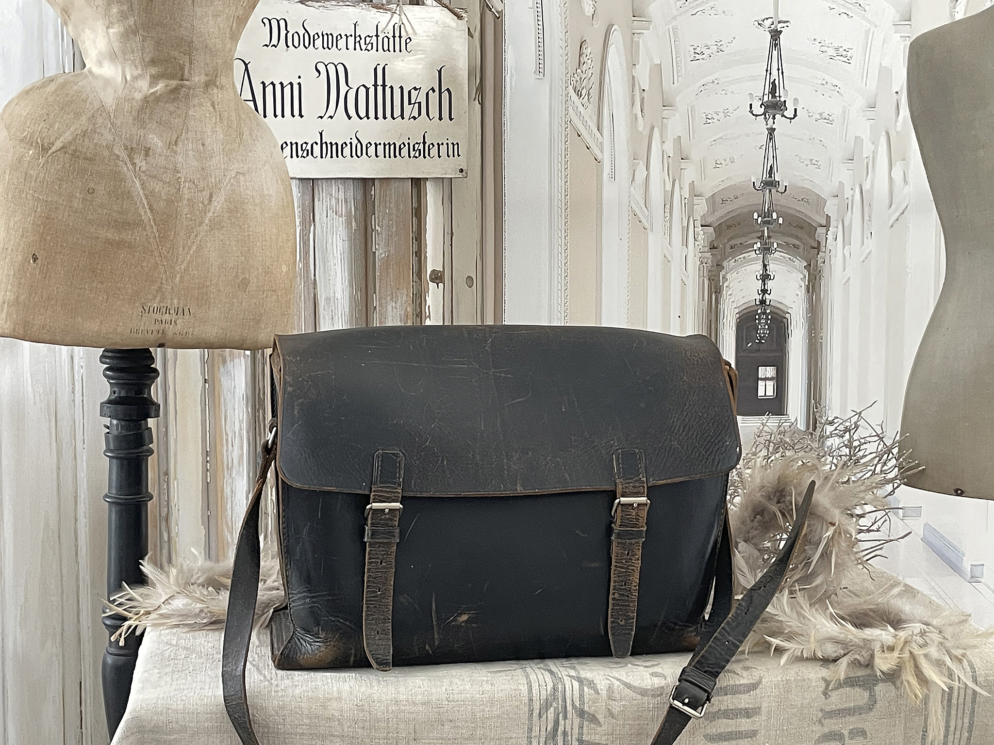 Alte große Tasche aus tollem Naturleder*** Alte große Tasche aus tollem Naturleder***