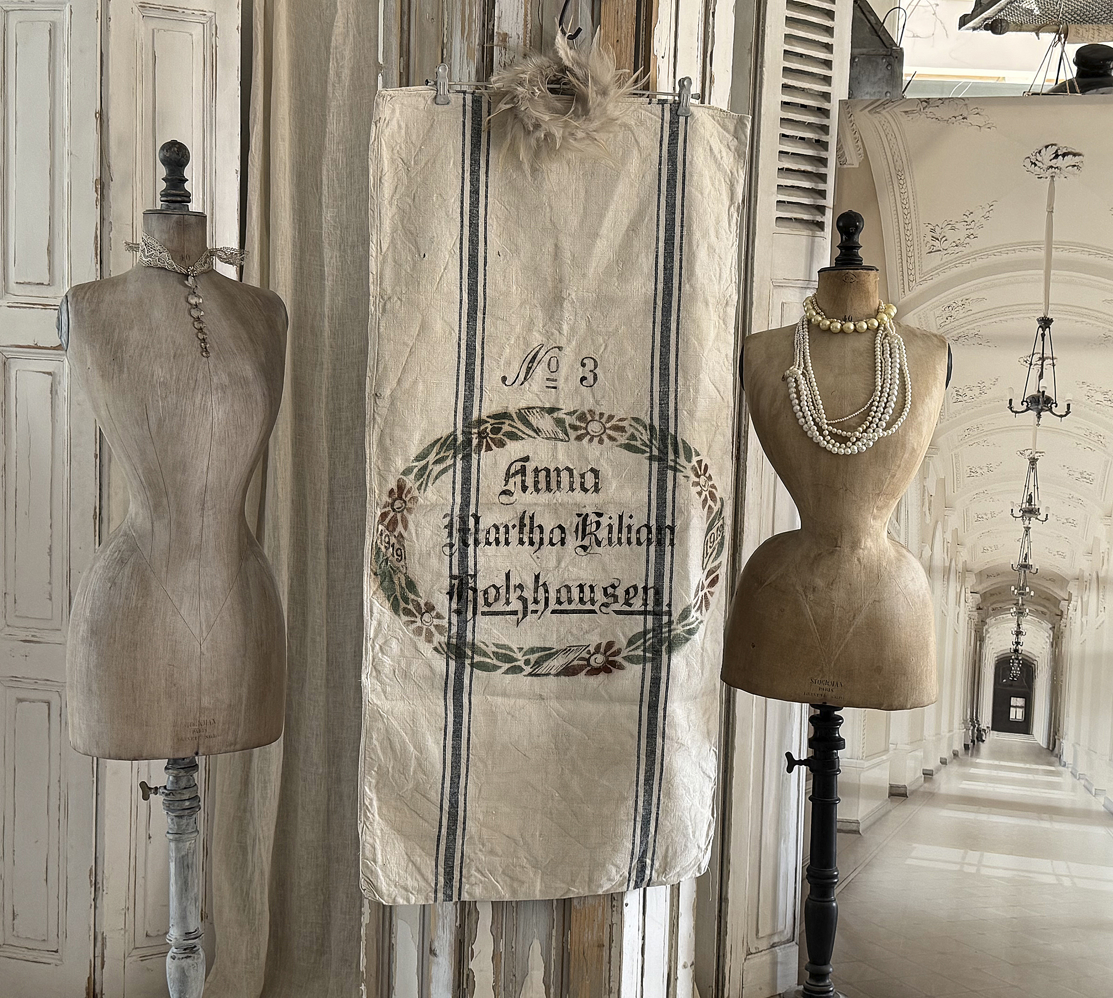 Antiker Mehlsack von 1919-No3/Blütenkranz***