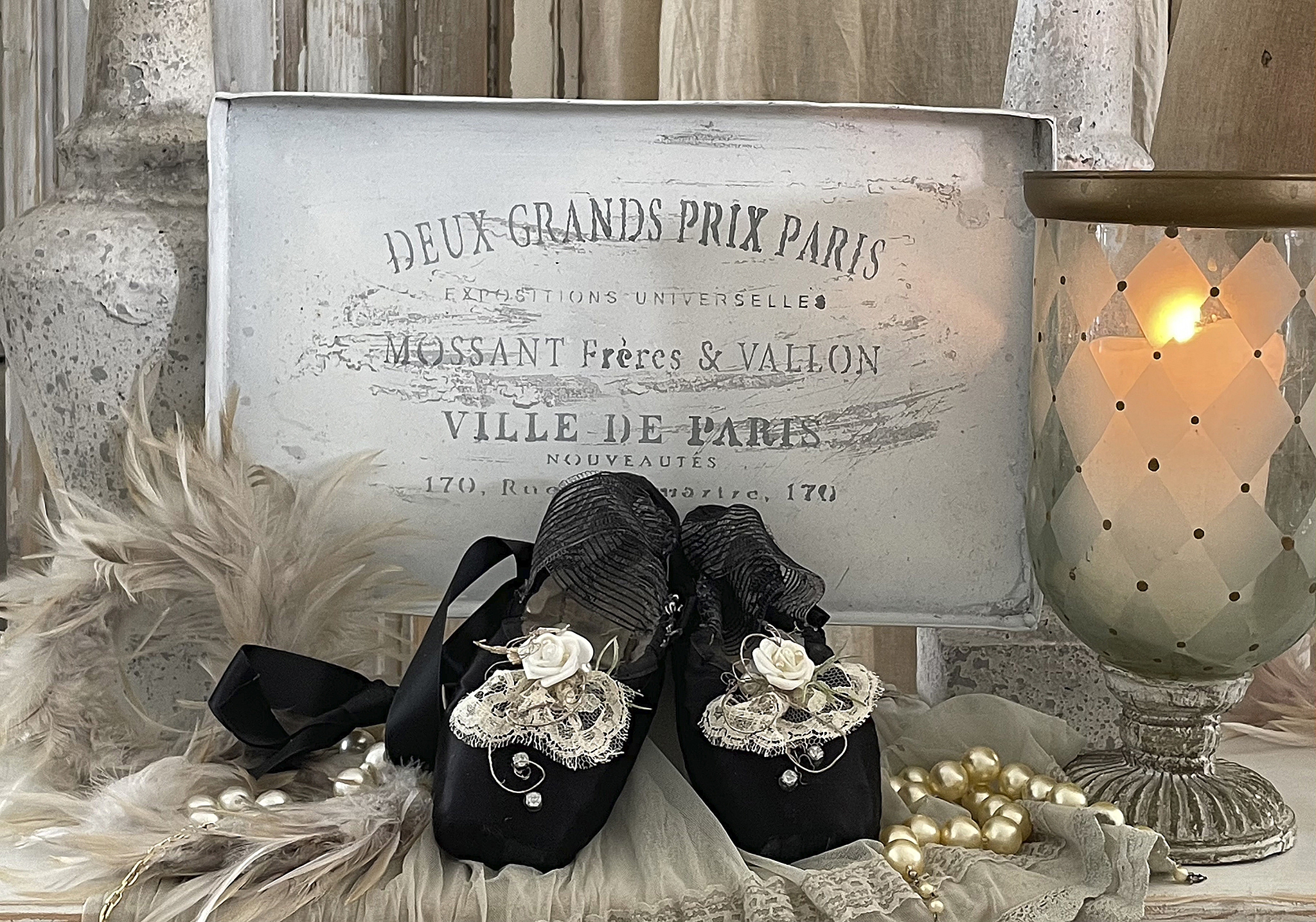 Ballettschuhe Black swan weiß-creme 