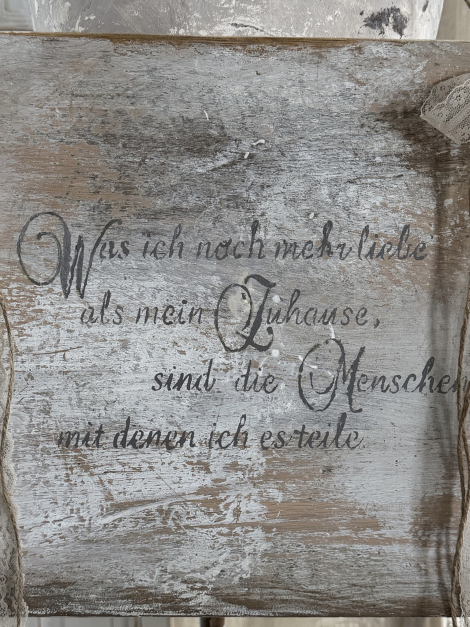 Nostalgisches Holzbild im liebevollen Vintage-Charakter***