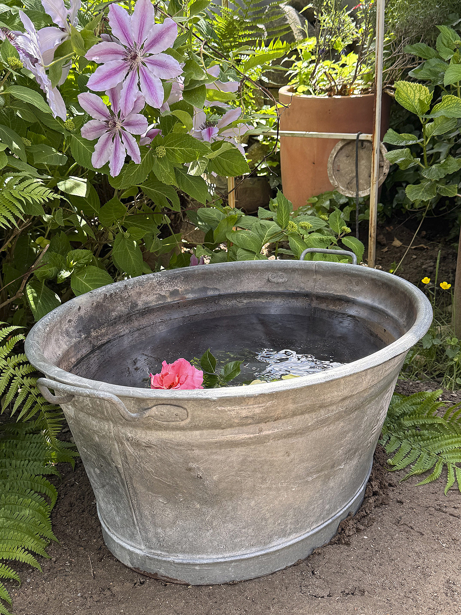 Alte große Zinkwanne mit authentischer Patina – 70 Liter***