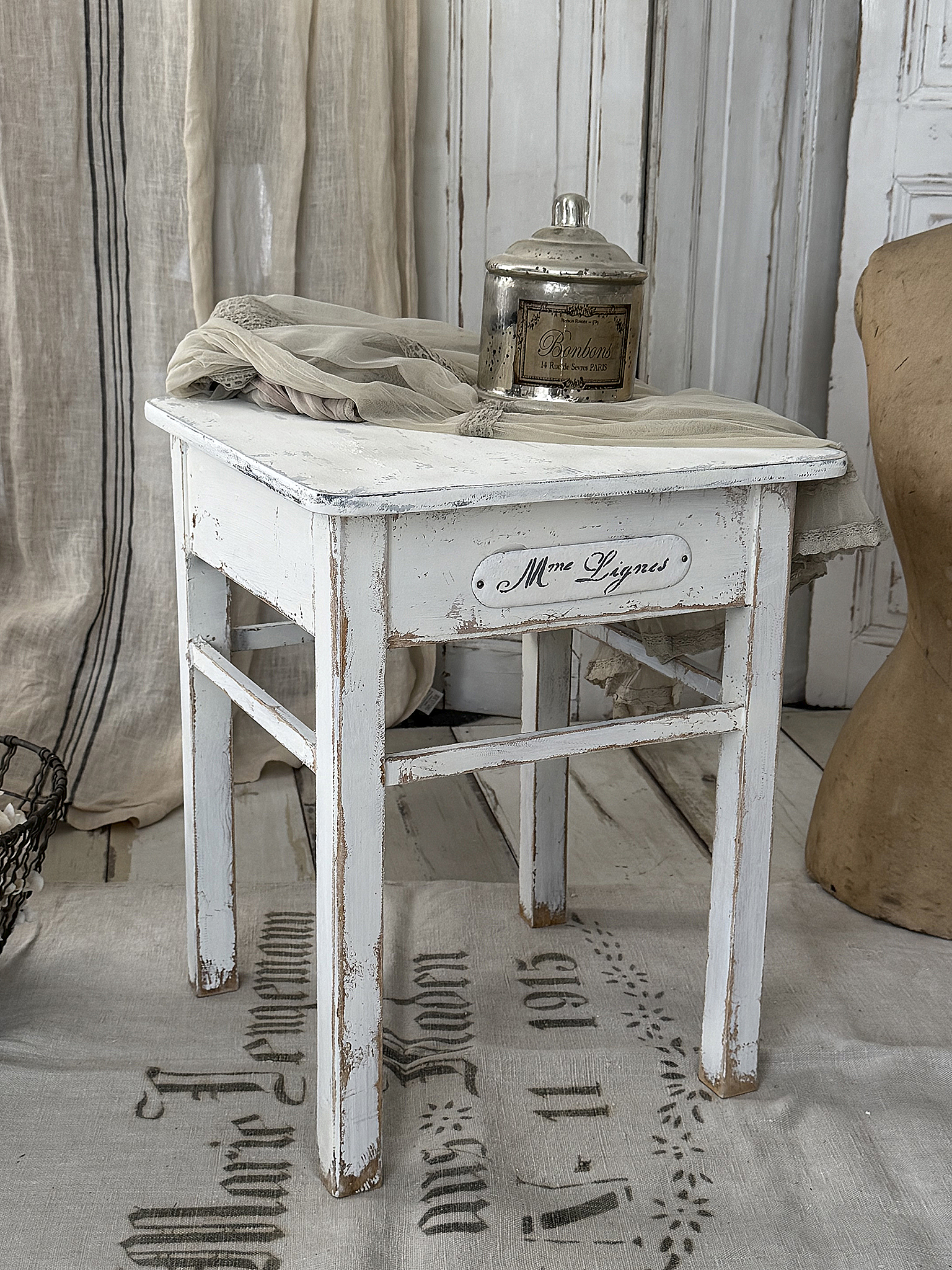 Alter Klapphocker mit Staufach Charmantes Vintage-Unikat***