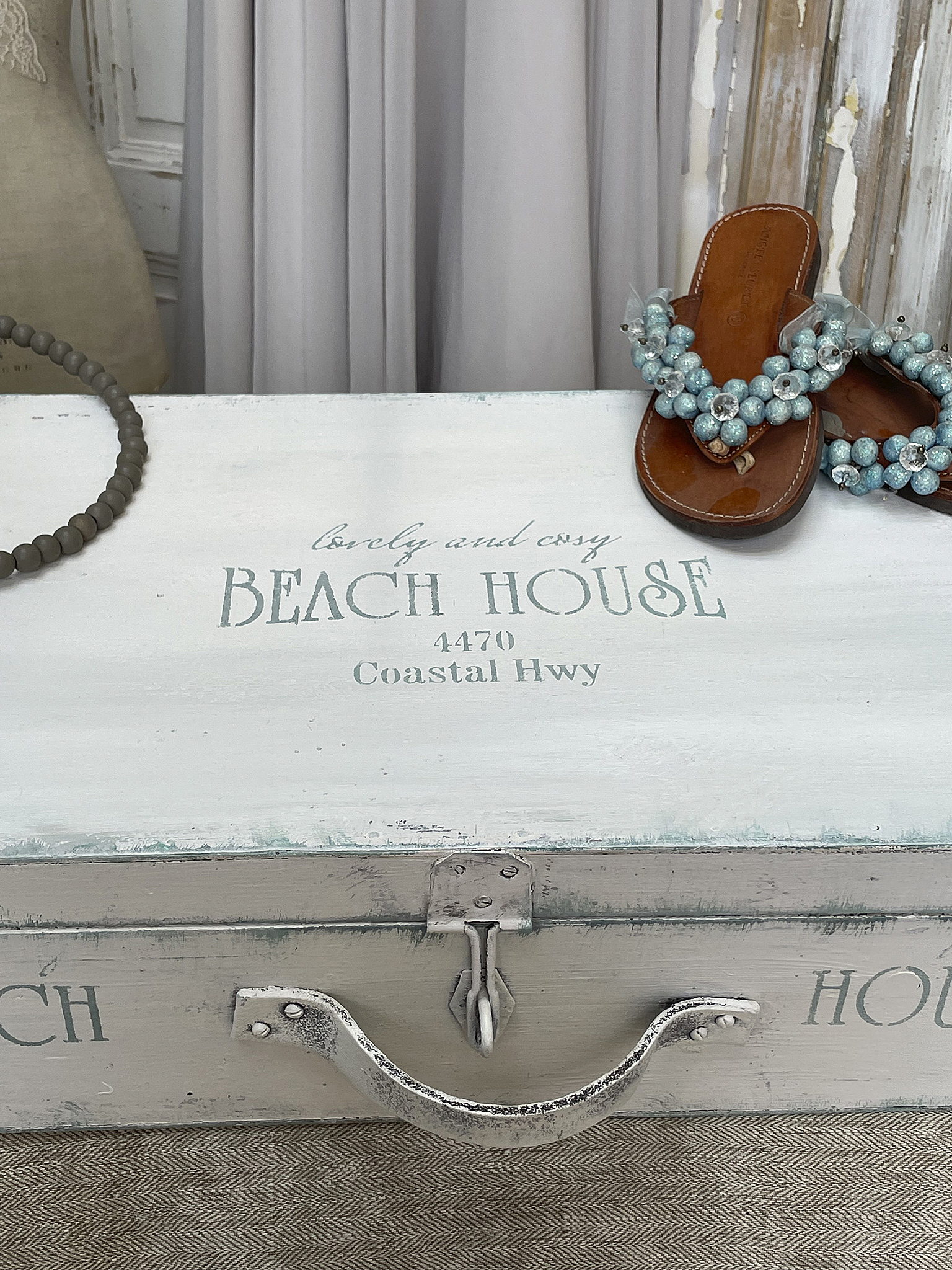 Alte Holzkoffer/Kiste Beach House*** Alte Holzkoffer/Kiste Beach House***