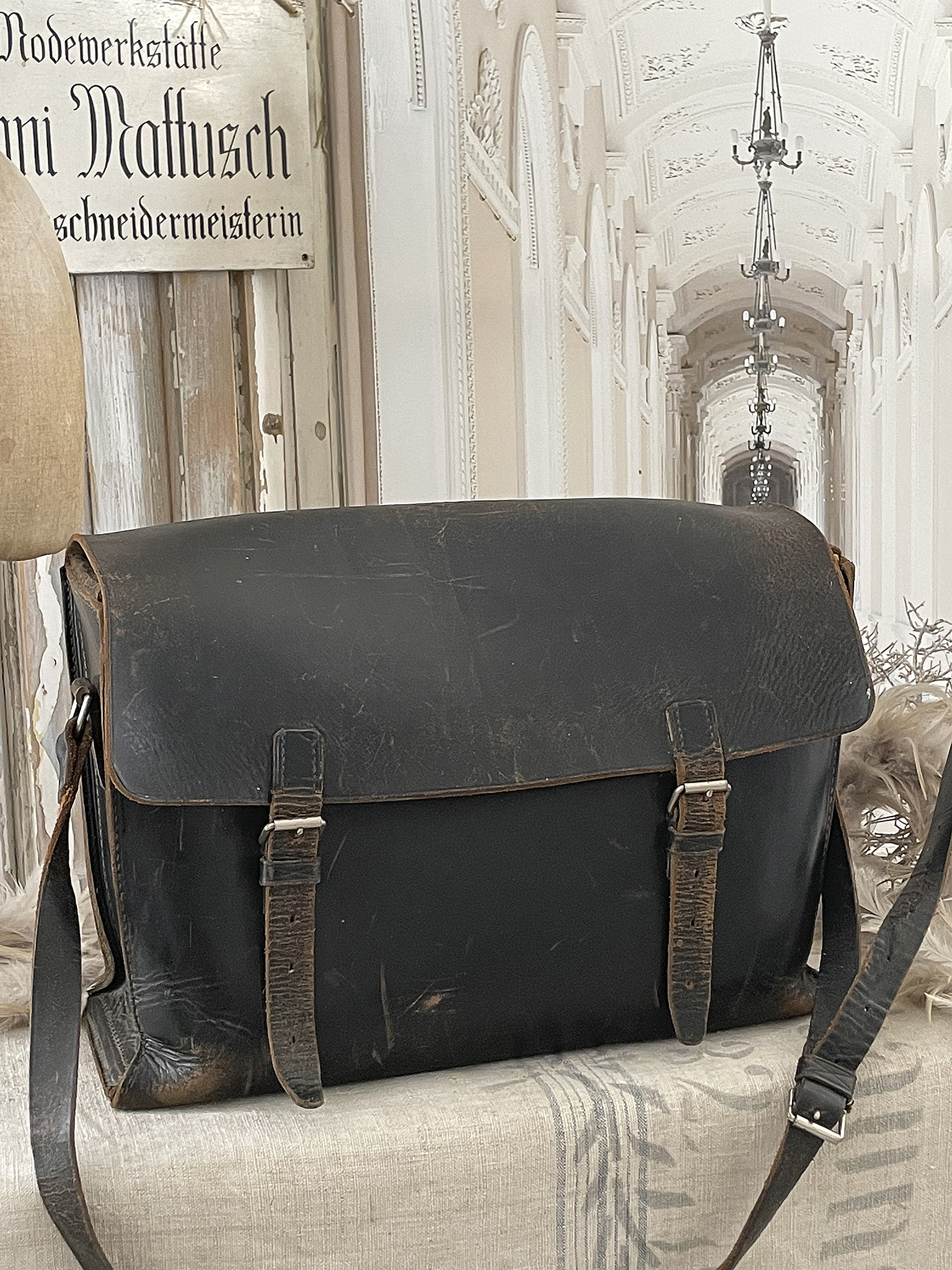 Alte große Tasche aus tollem Naturleder*** Alte große Tasche aus tollem Naturleder***