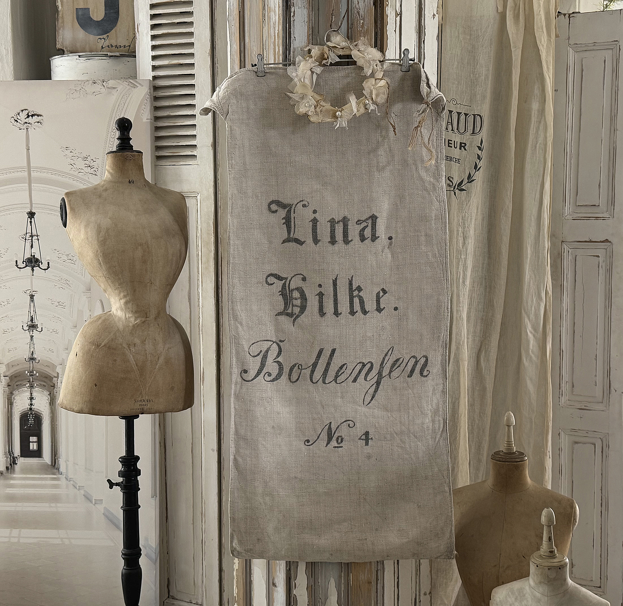 Wunderschöner alter Mehlsack- Lina***