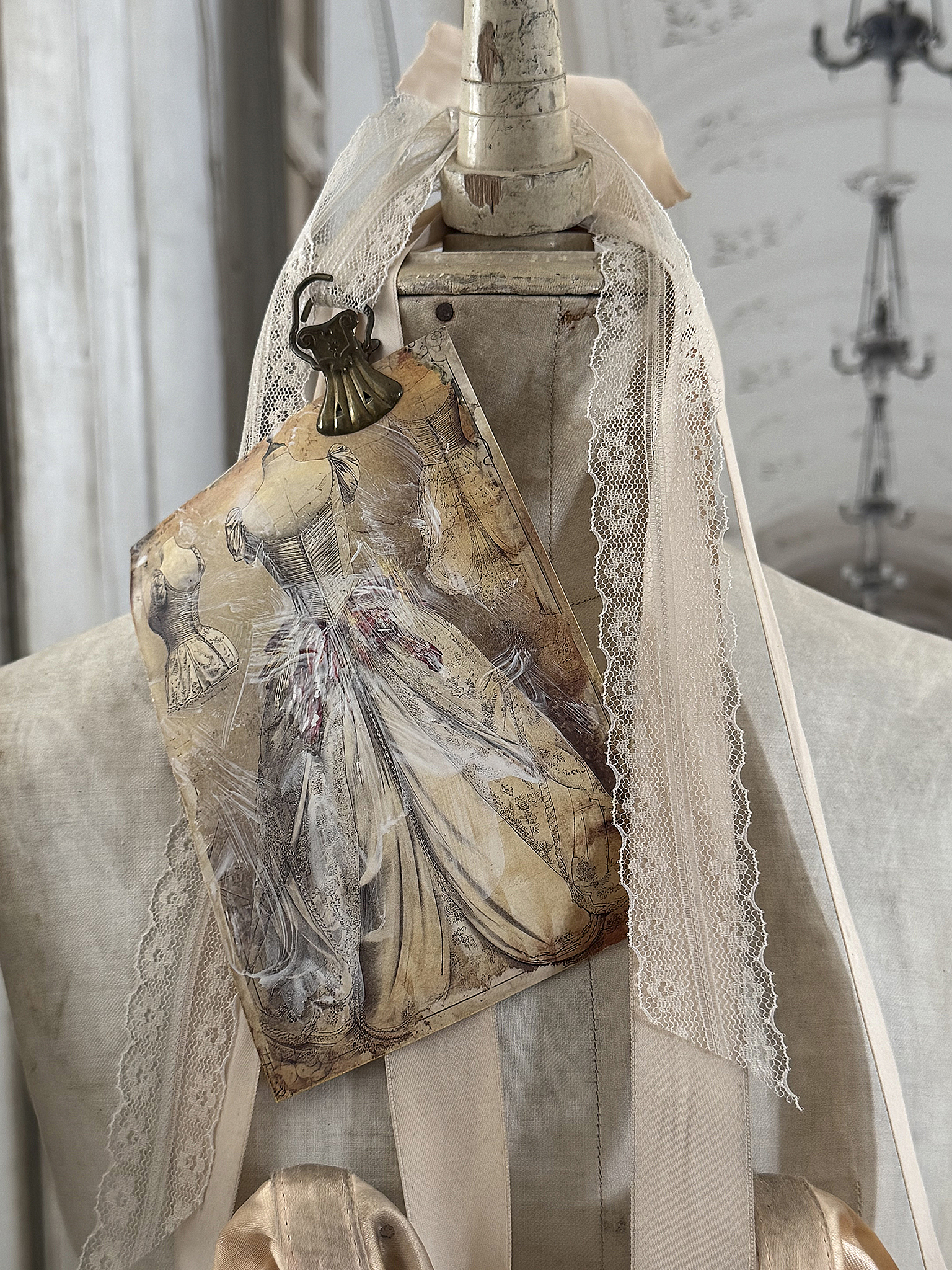 Romantisches Vintage-Gehänge aus alten Ballettschuhen 2***