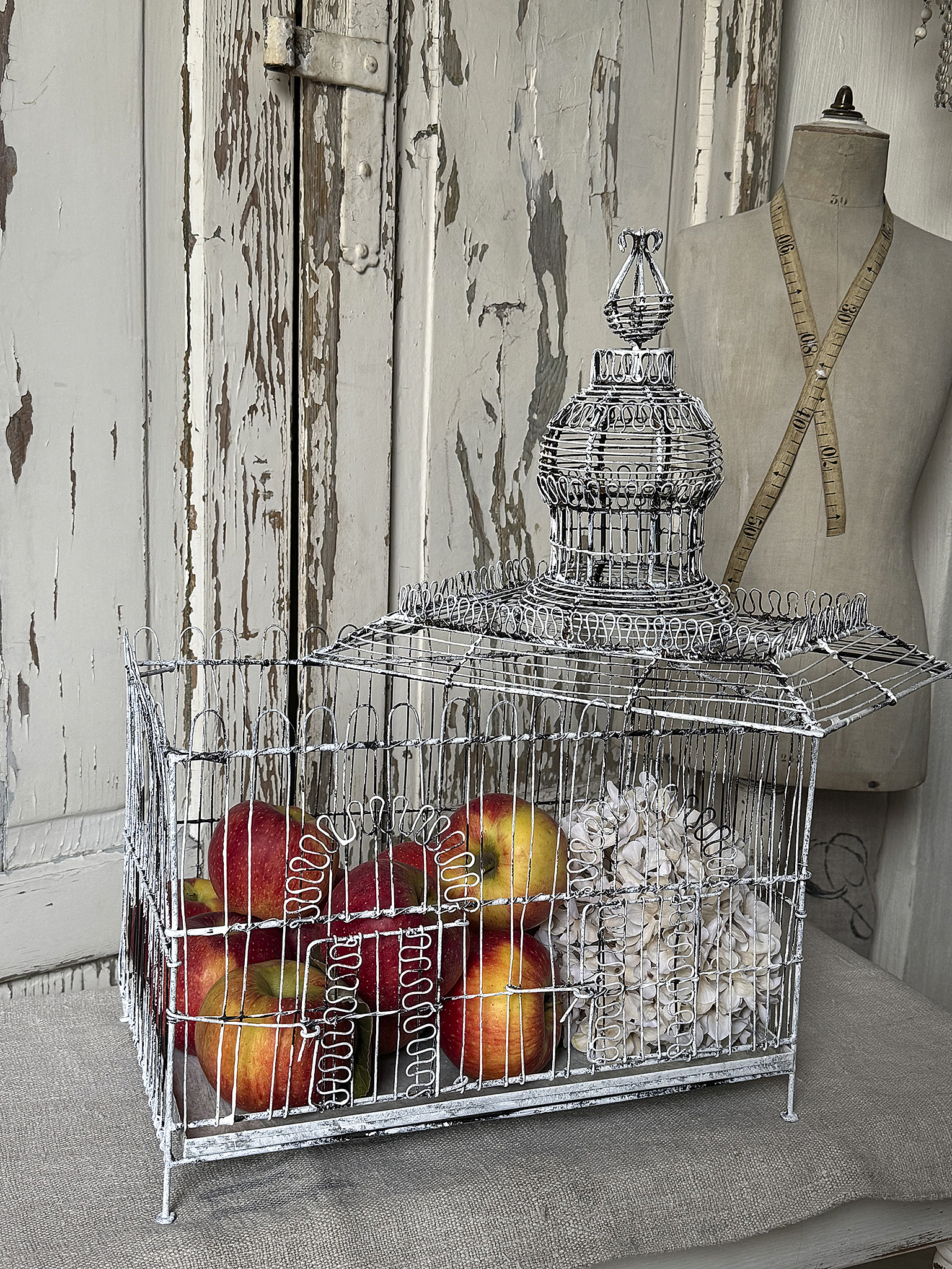 Zauber der Vergangenheit – antiker französischer Vogelkäfig***