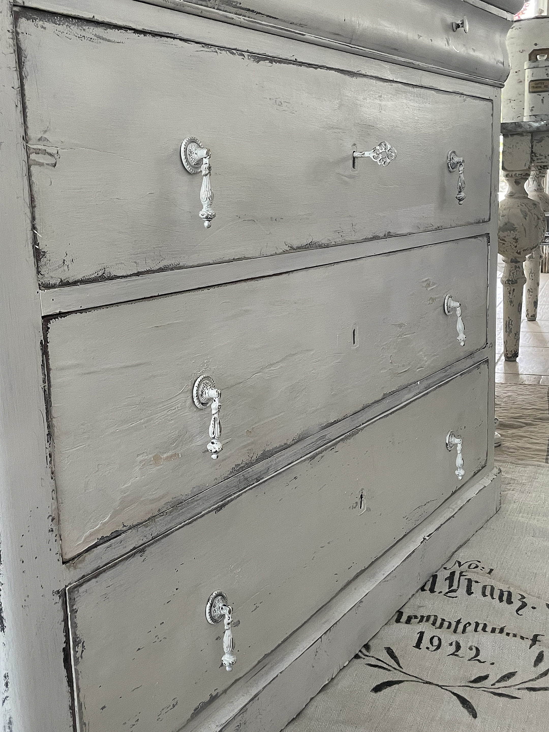 Antike große Biedermeierkommode Shabby-pur