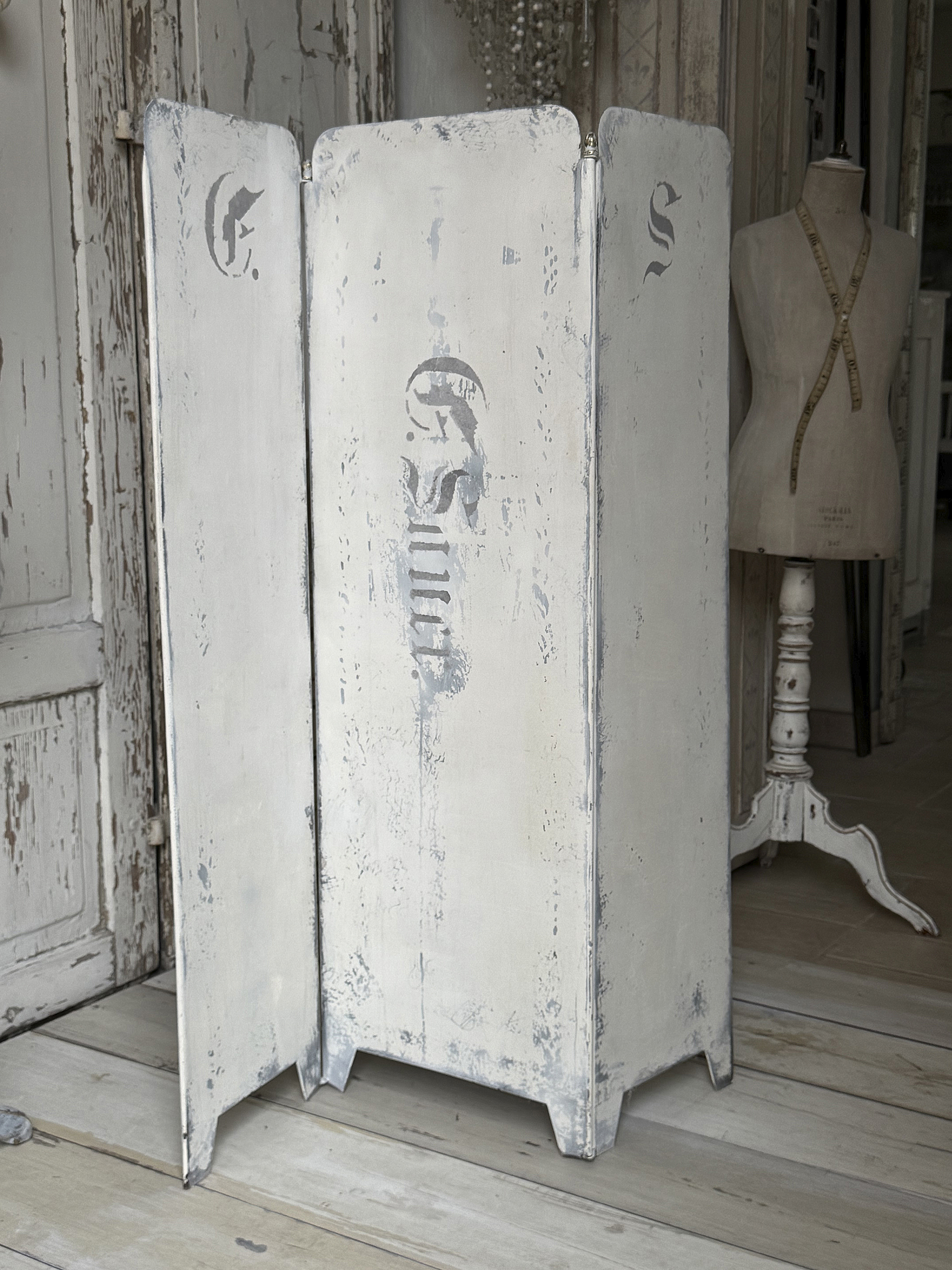 Antiker Kaminschutz-Paravent***