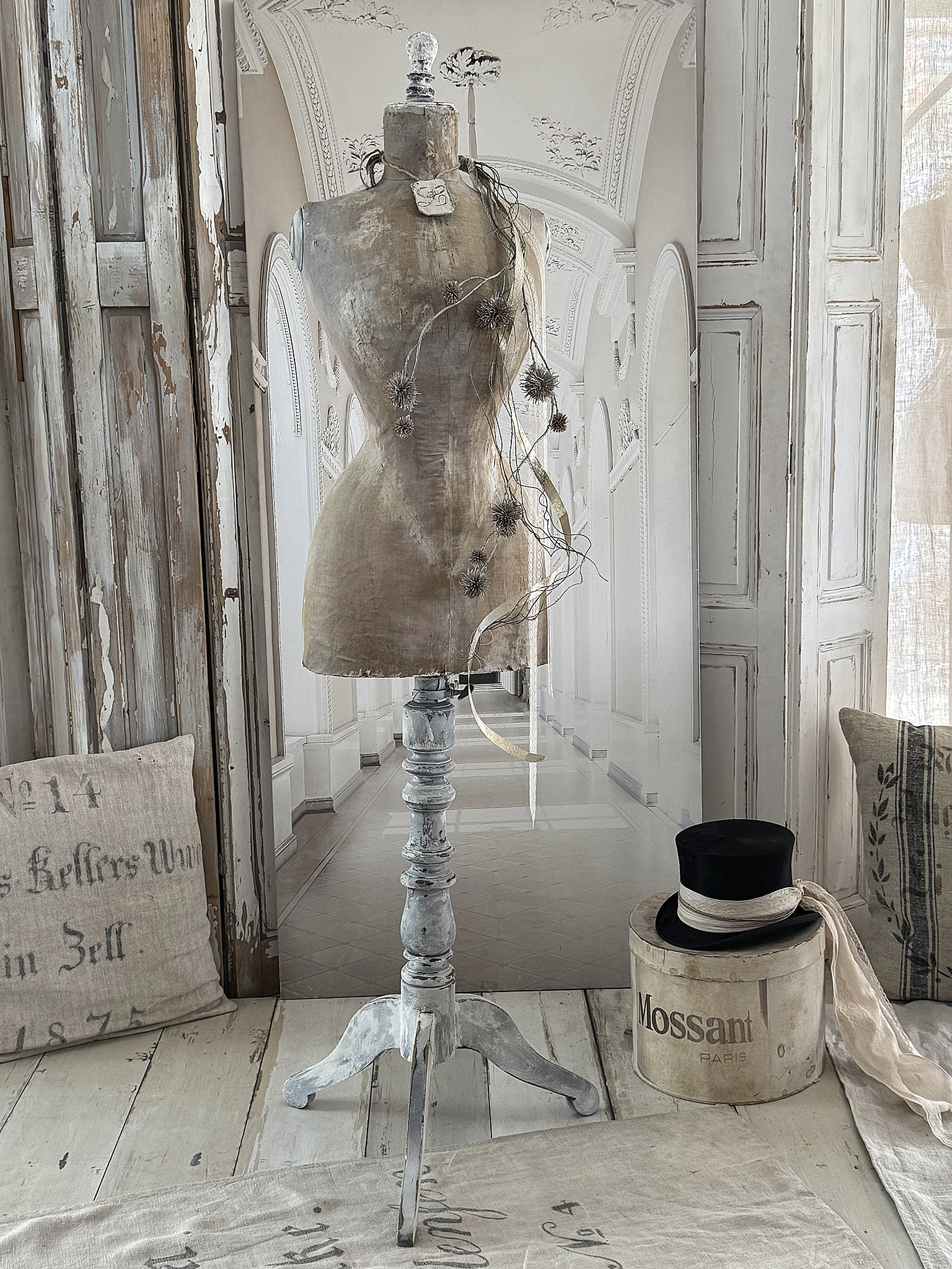  Antike Schneiderpuppe Taubenbrust/Wespentaille***