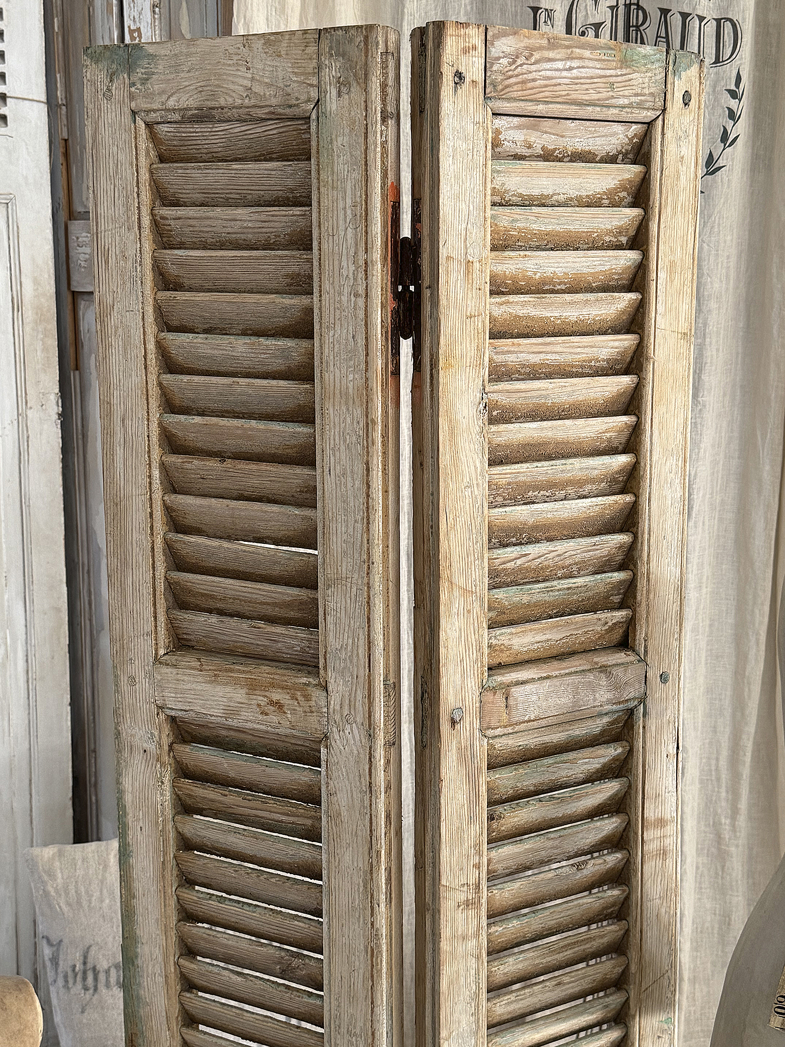 Vintage-Schätzchen Lamellen-Paravent aus Frankreich***