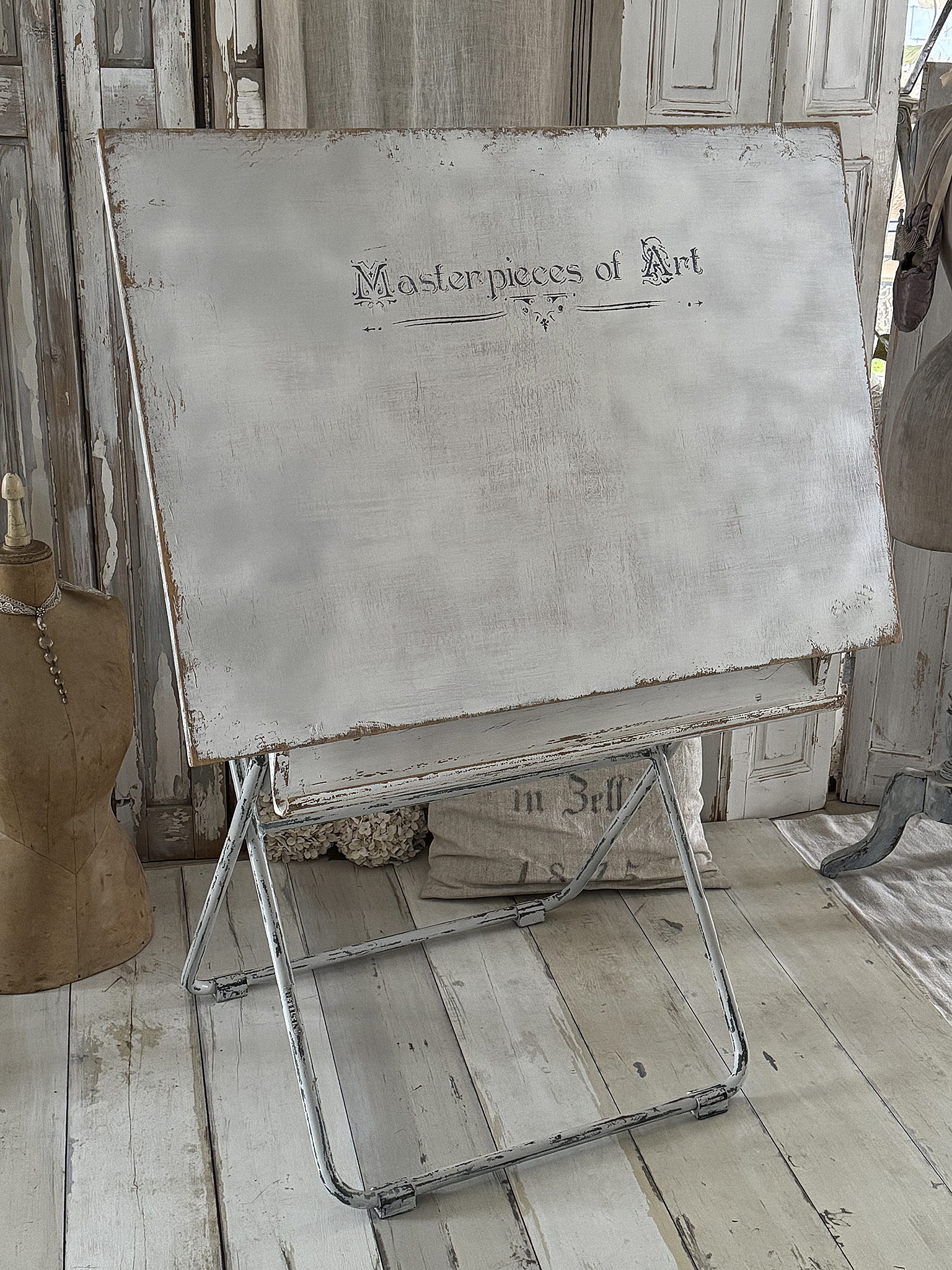 Alter Architekten-Tisch „Masterpieces of Art“***