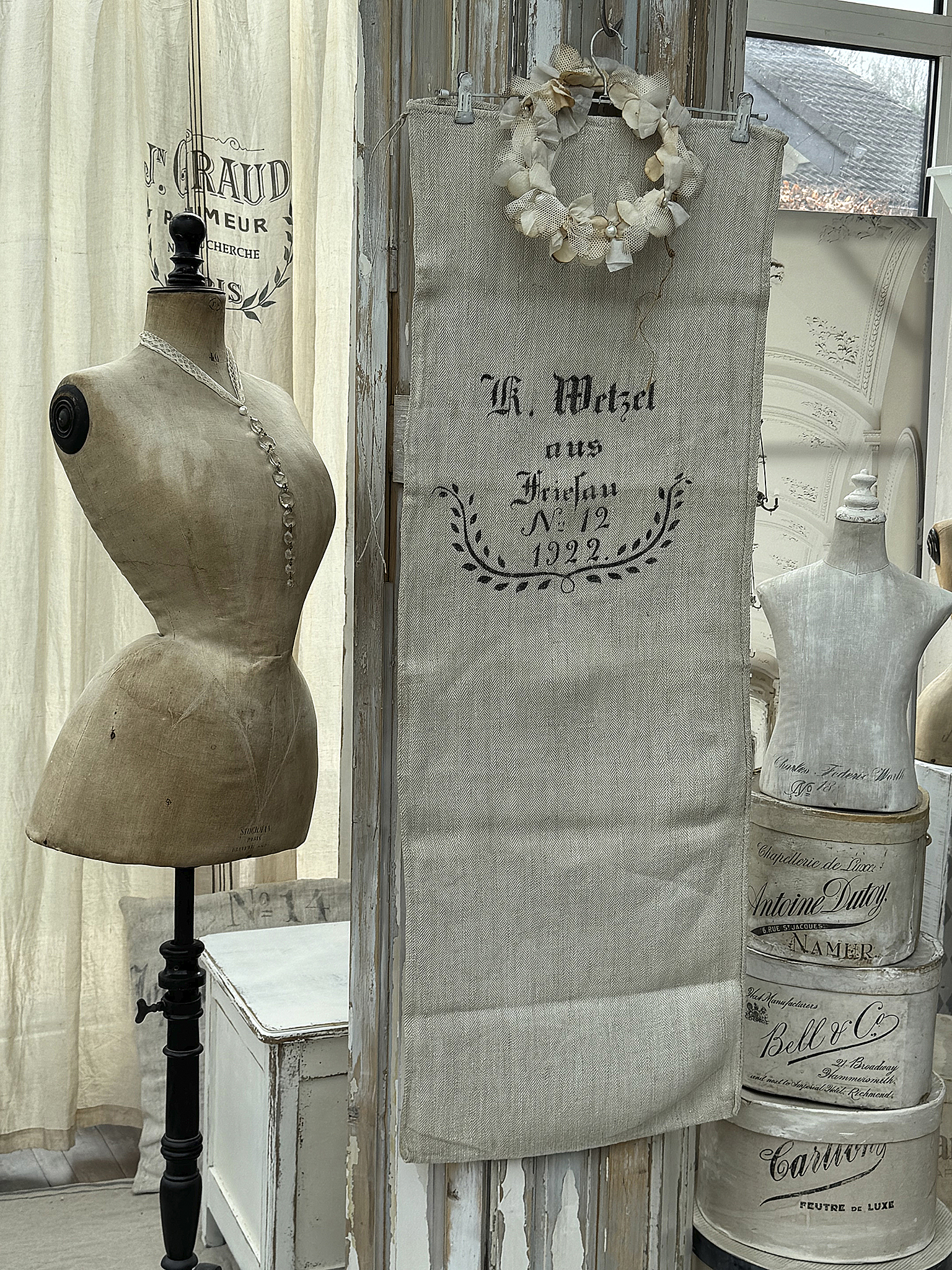 Antiker heller Leinensack/ Mehlsack 1922 No.12***
