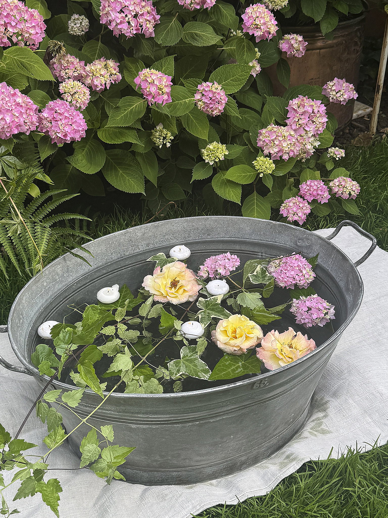 Alte Zinkwanne mit authentischer Patina – 65Liter***