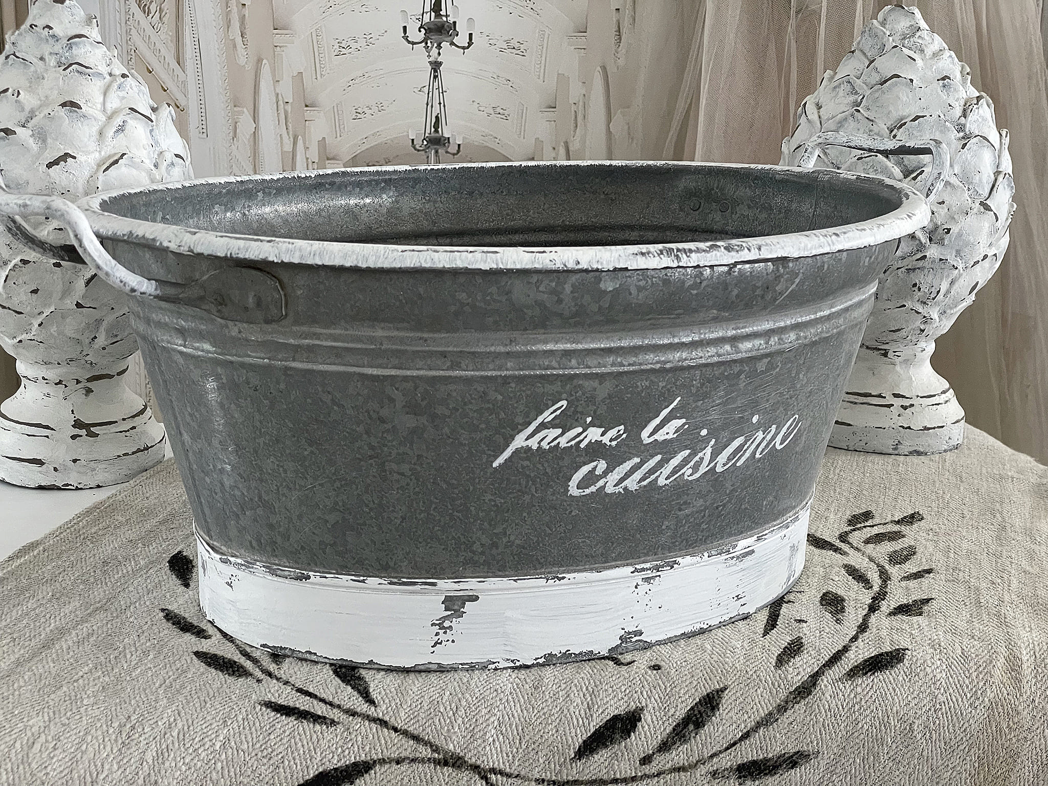 Süße alte Zinkwanne La Cuisine