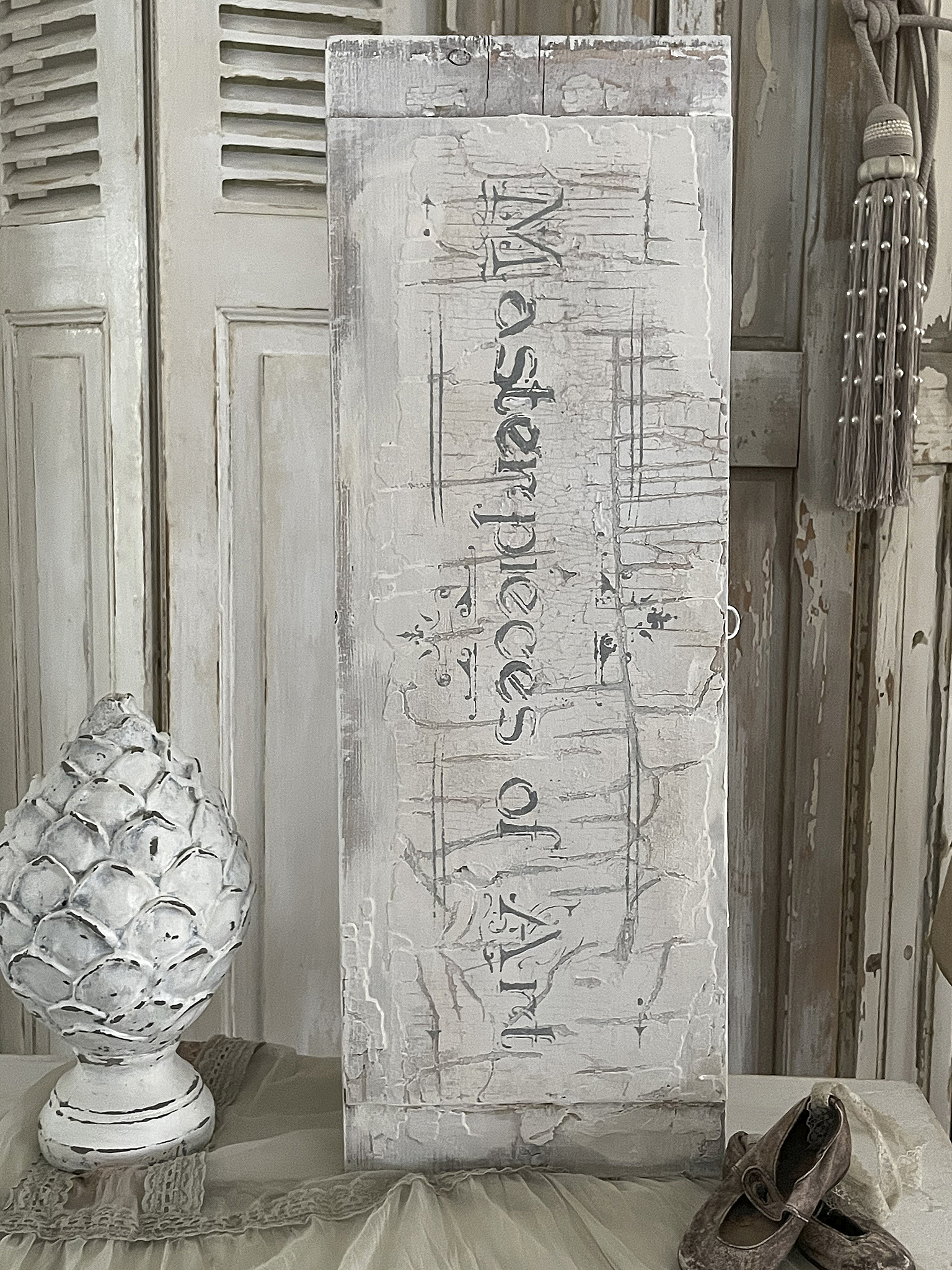 Shabbybild antike Holzkassette Of-Art